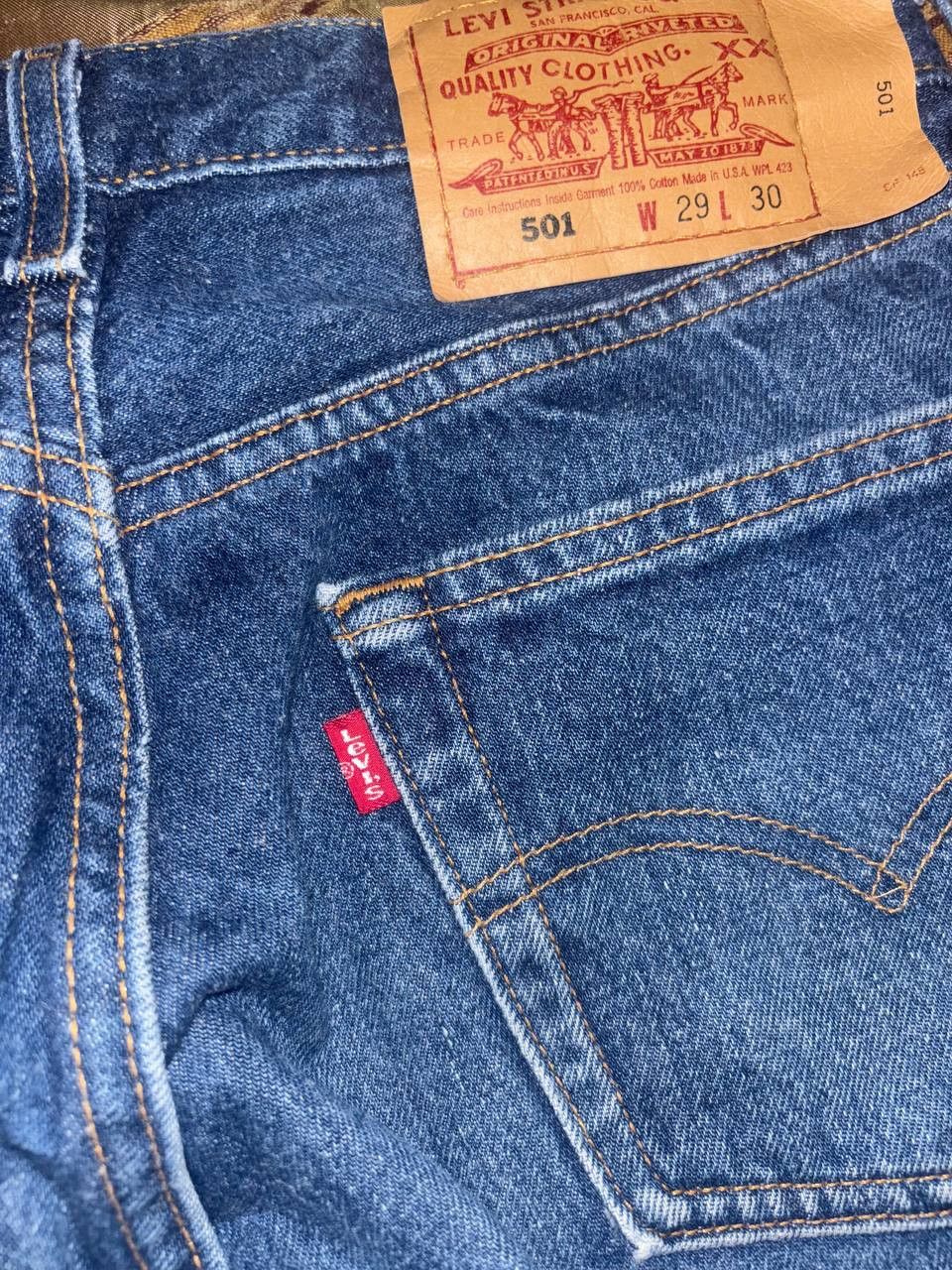 Levi's Vintage Levi's 501 Blue Jeans 80's and 90's Made in USA Size 29" - 13 Thumbnail