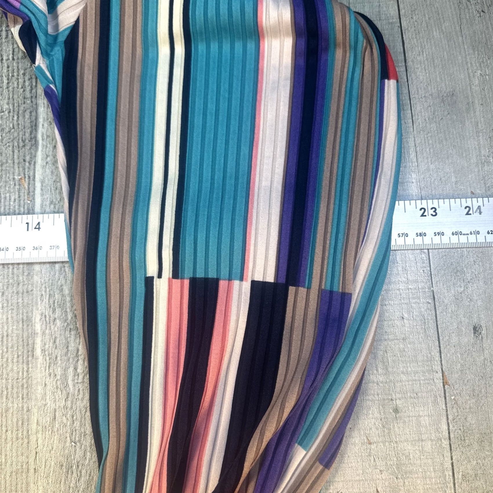 Vintage Womens Small Boho Stripe Wide Leg Jumpsuit Cutout 32” Inseam Size 28" / US 6 / IT 42 - 4 Thumbnail