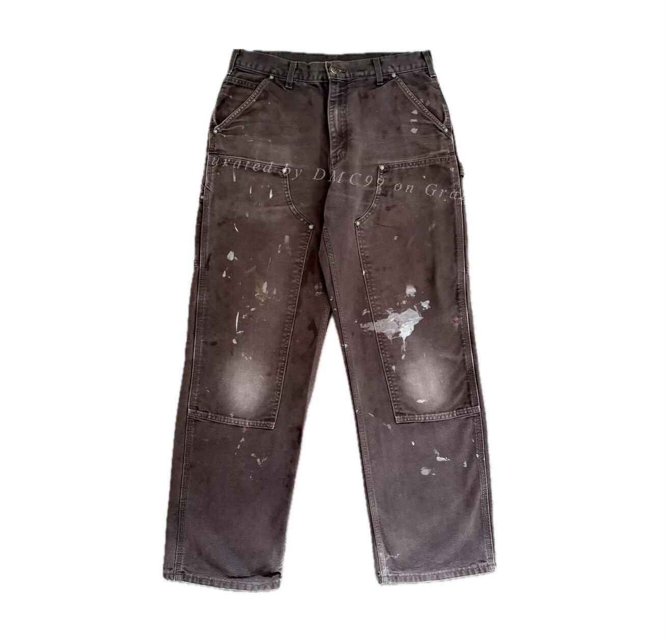 Carhartt Vintage Carhartt Faded Paint Splattered B136 Double Knee Pants Size US 32 / EU 48 - 1 Thumbnail