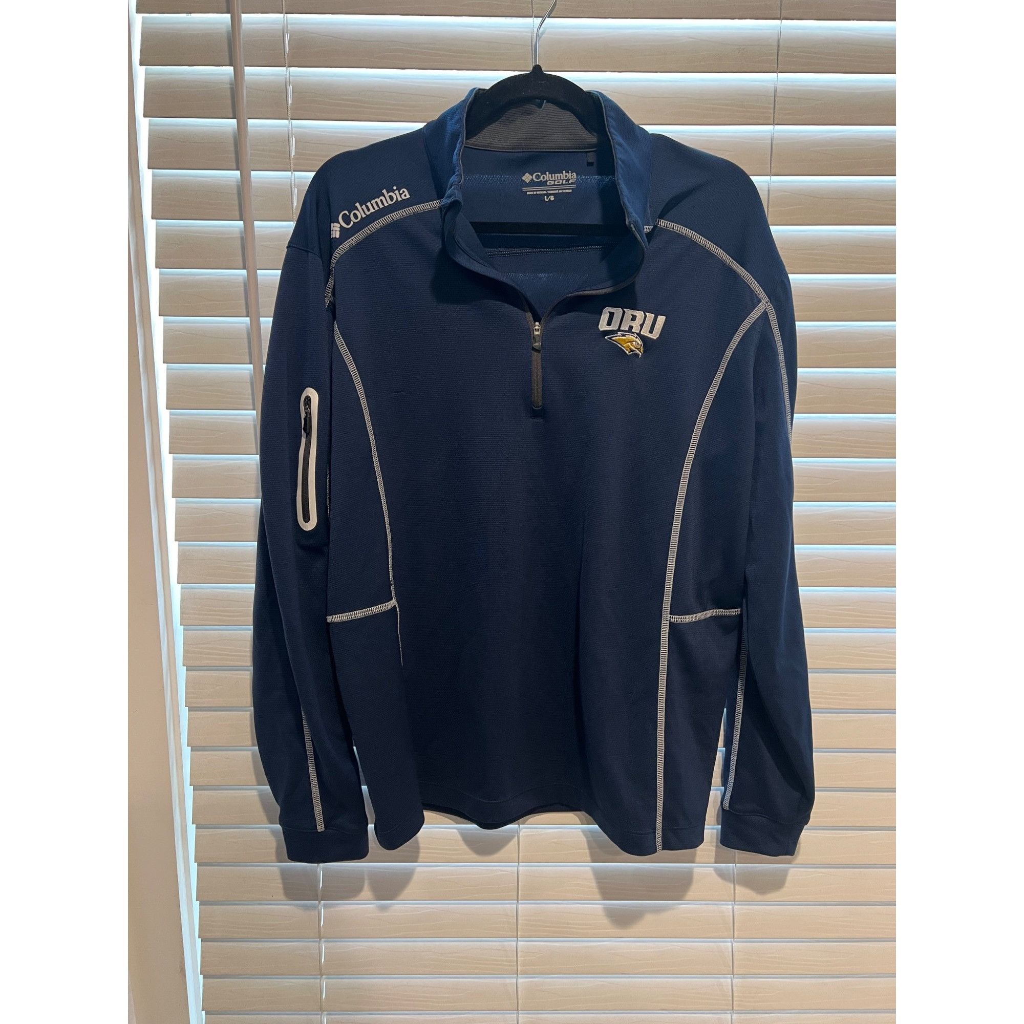 Columbia Columbia Golf Oral Roberts Golden Eagles 1/4 Zip Pullover - Size US L / EU 52-54 / 3 - 1 Thumbnail
