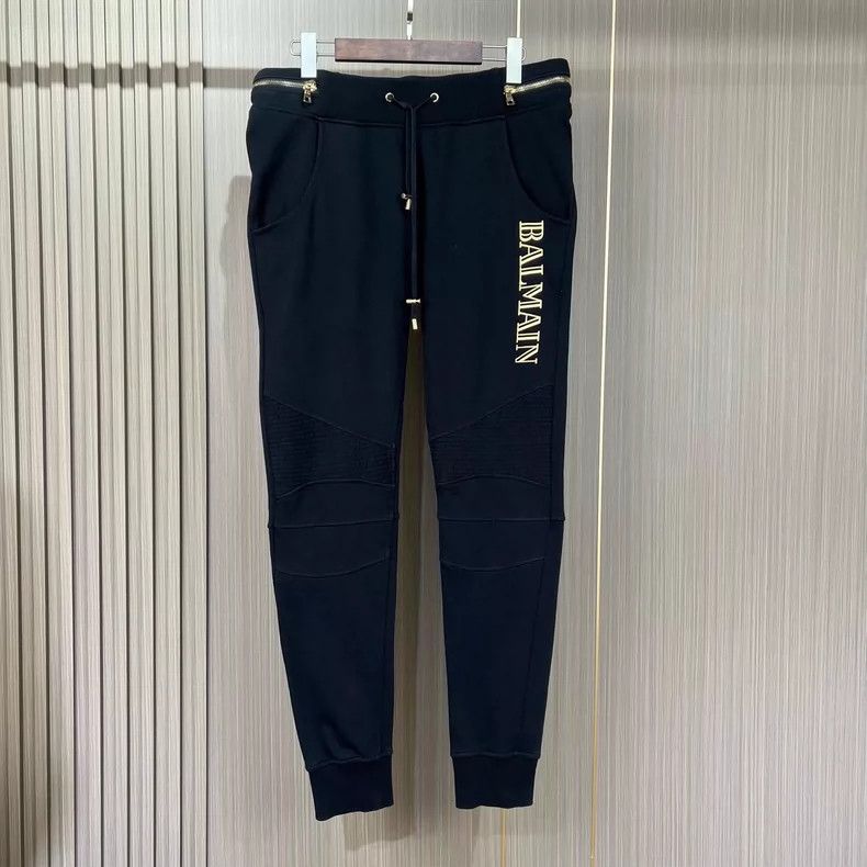 Balmain Balmain Black Letter Print Long Pants Size L Size US 31 - 1 Thumbnail