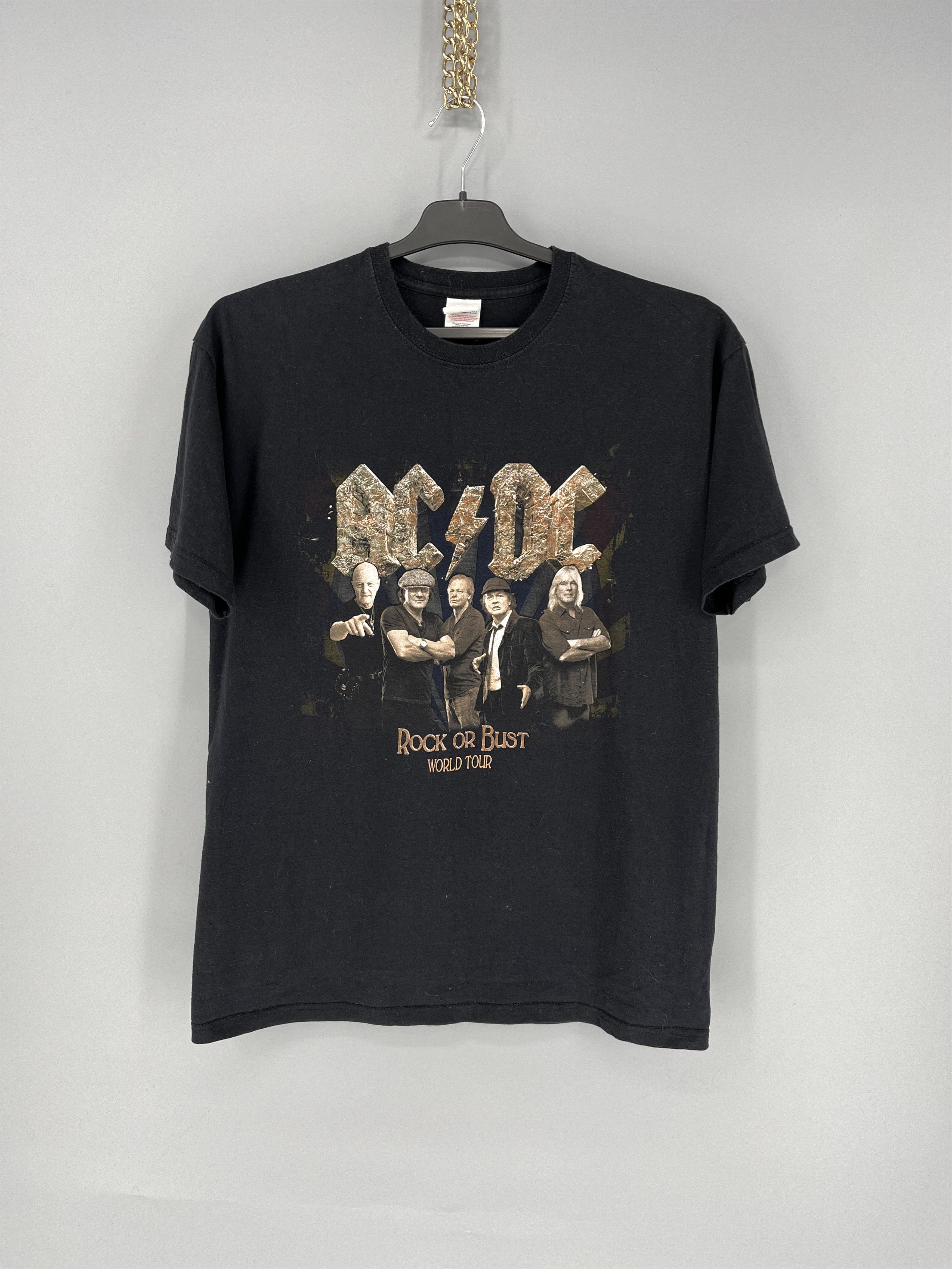AC/DC × Vintage Vintage Y2K ACDC Rock or Bust Heavy Metal Rock T-Shirt Like Size US L / EU 52-54 / 3 - 1 Thumbnail