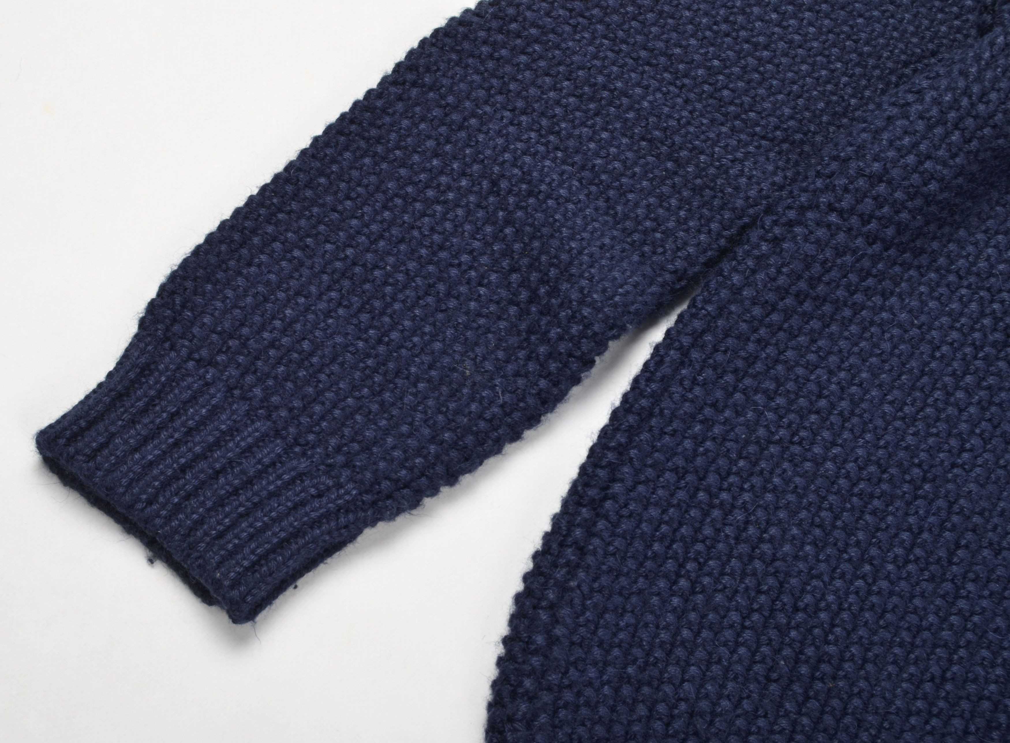 Sandro Sandro Paris Alpaca Blend Navy Chunky Knit Sweater Size US L / EU 52-54 / 3 - 3 Thumbnail