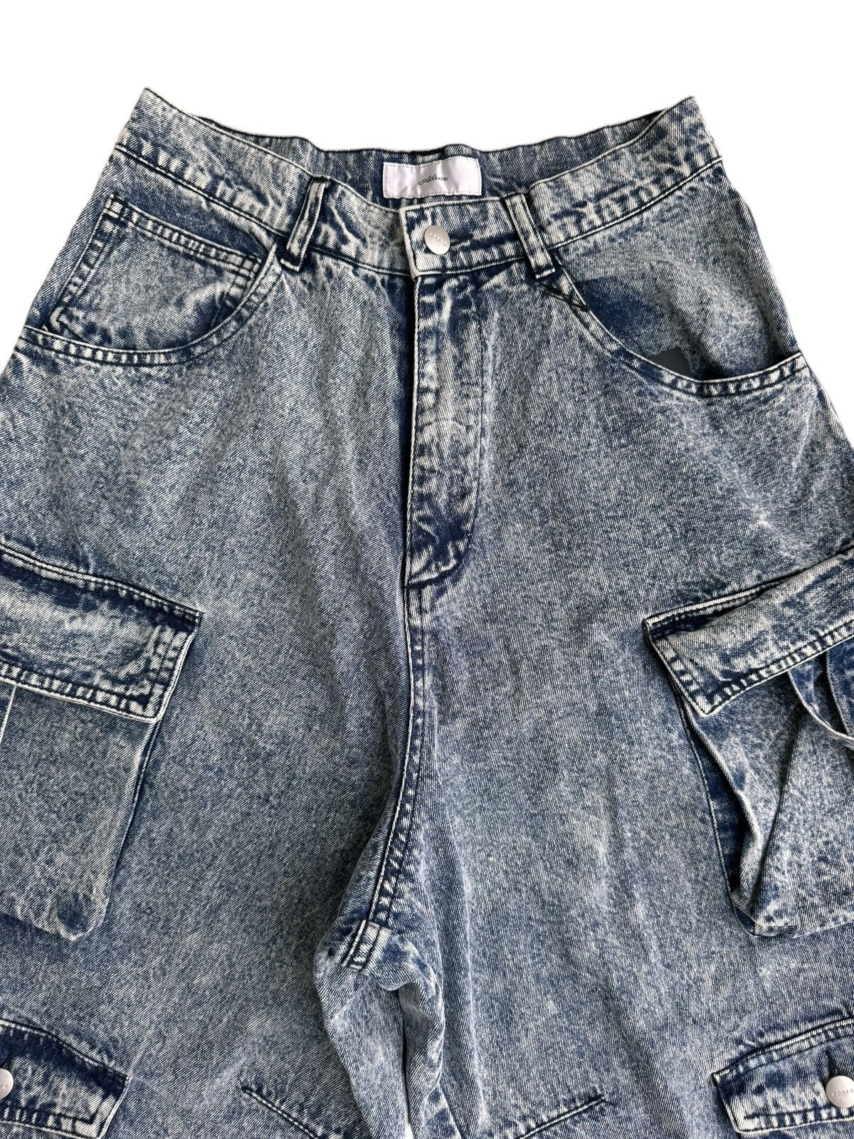 JNCO × Japanese Brand Streetwear Adrer Asid Wash baggy Multiple Pocket Jeans Size US 29 - 11 Thumbnail
