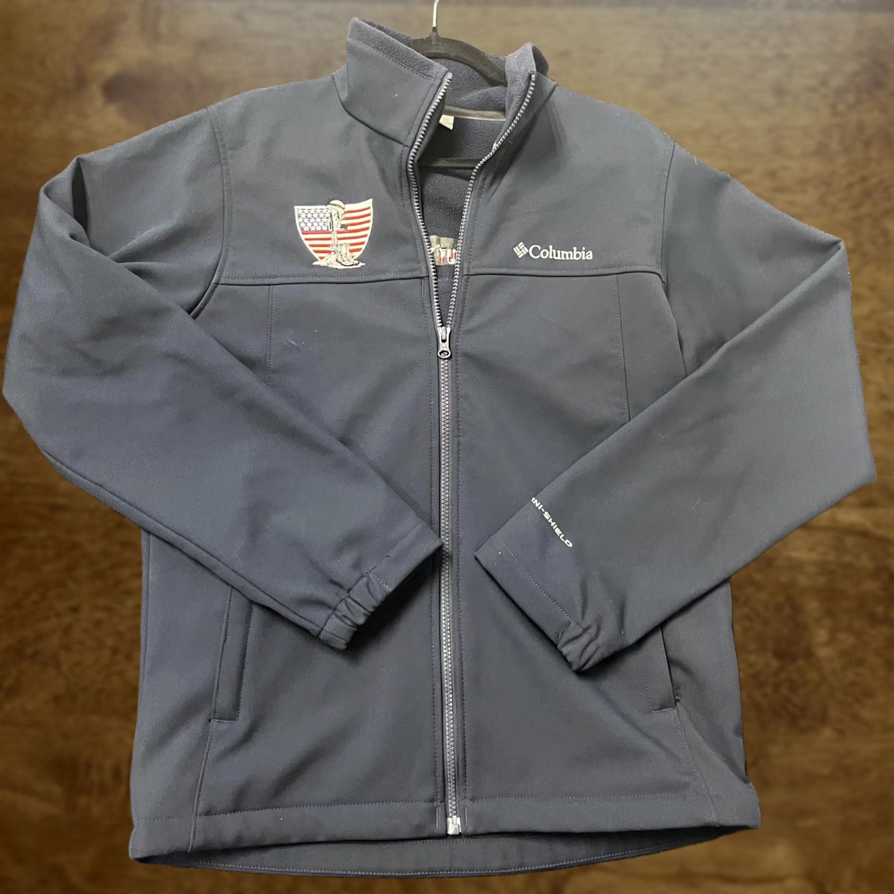 Vintage Columbia Jacket Mens Small Omni-Shield Softshell Full Zip It's About The Warrior Blue Size US S / EU 44-46 / 1 - 1 Thumbnail