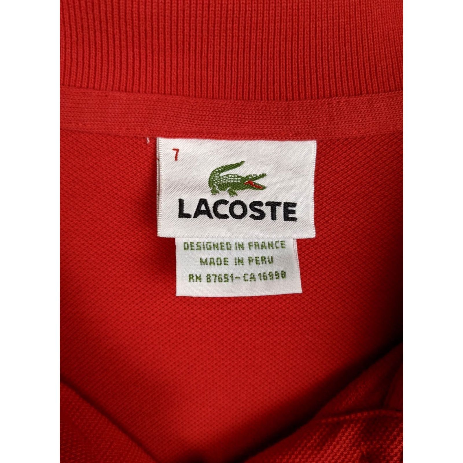 Lacoste Lacoste Men's Polo Shirt Short Sleeve Light Red Size 7 Cotton Button Size US M / EU 48-50 / 2 - 7 Thumbnail