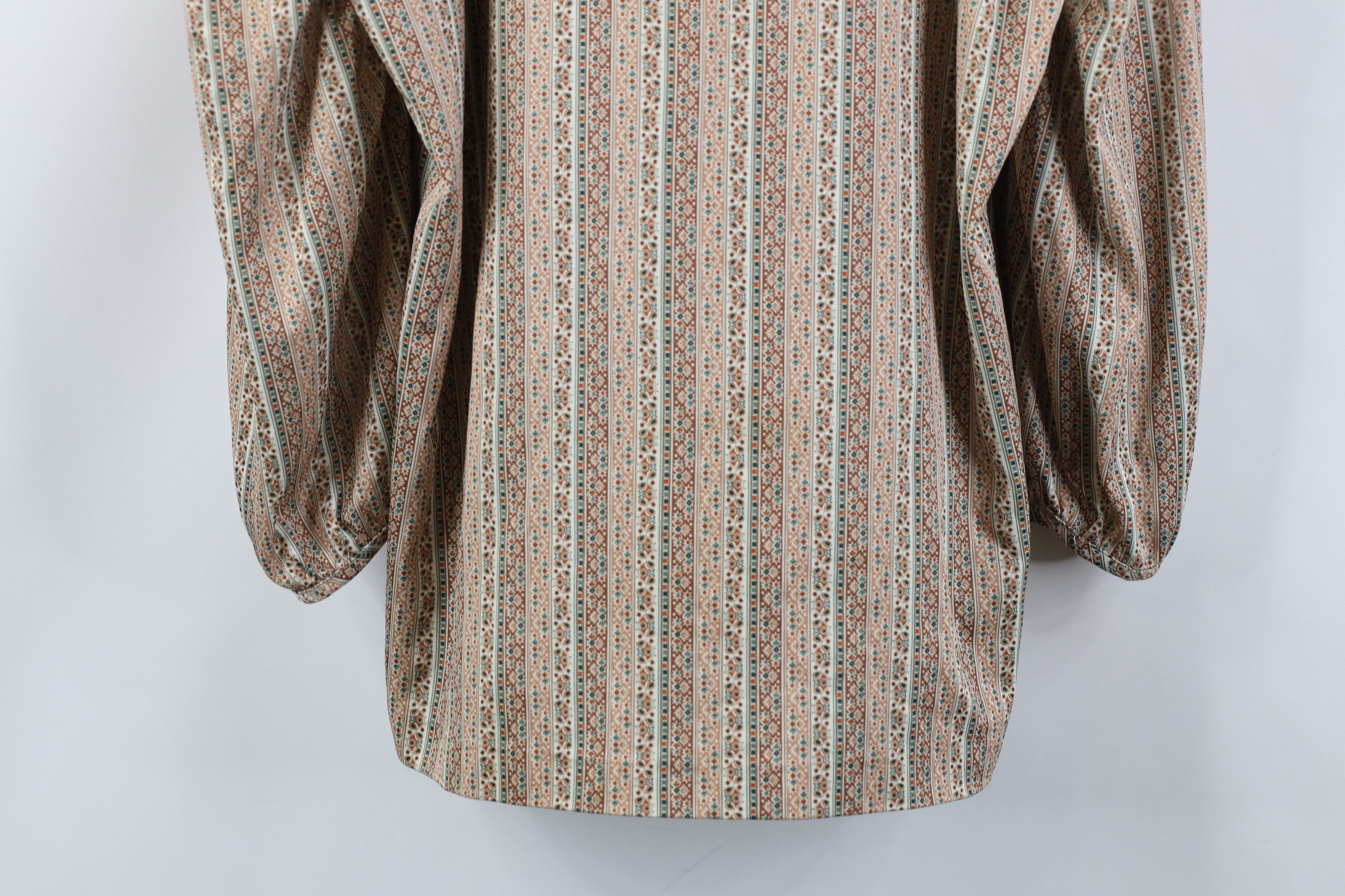 Vintage Vintage 70s Boho Chic Hippie Flared Sleeve Paisley T-Shirt Size L / US 10 / IT 46 - 3 Thumbnail