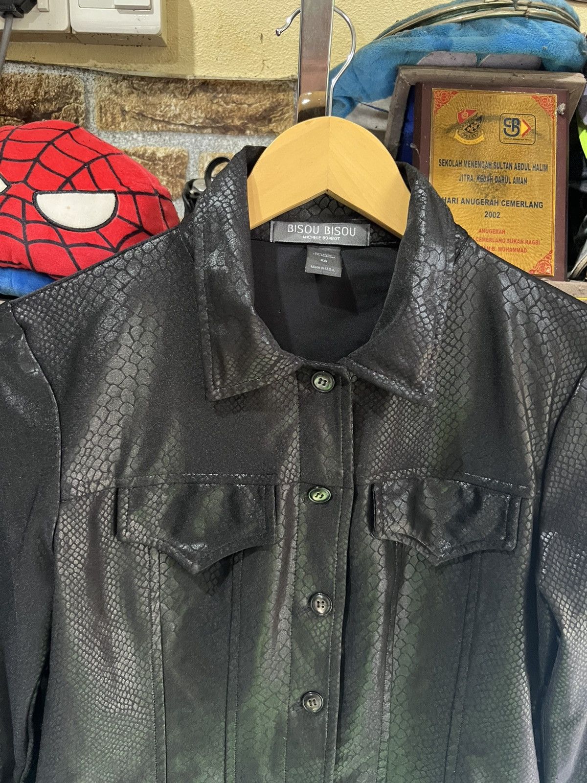 Other 🔥Vintage Bisou Bisou Michele Bohbot Snakeskin Shirt Size XS / US 0-2 / IT 36-38 - 3 Thumbnail