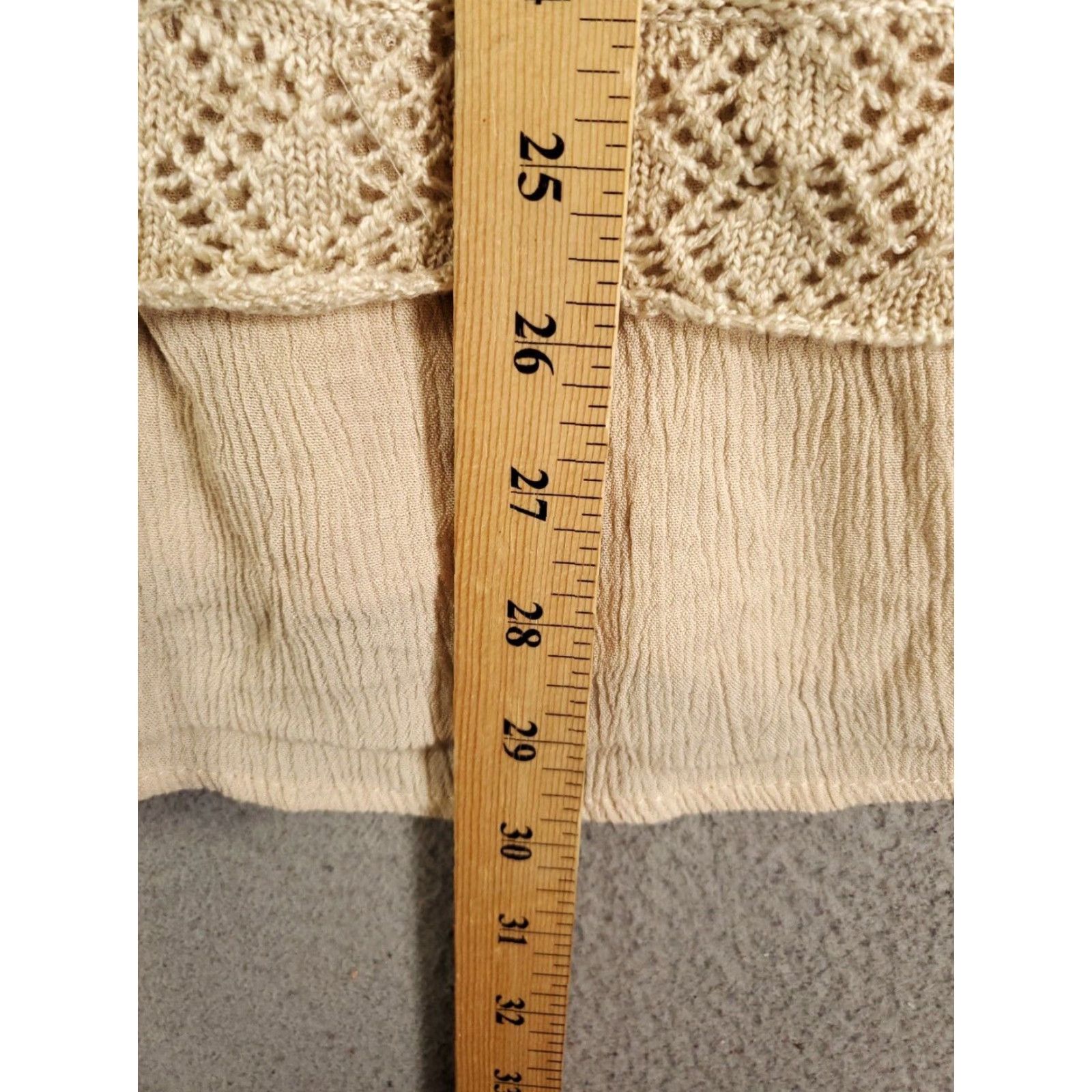 Vintage Knox Rose Sweater Tunic Women L Beige Long Sleeve Knit Boho Lightweight Breathable Fall Winter Spring Bohemian Western Womens Size L / US 10 / IT 46 - 3 Thumbnail