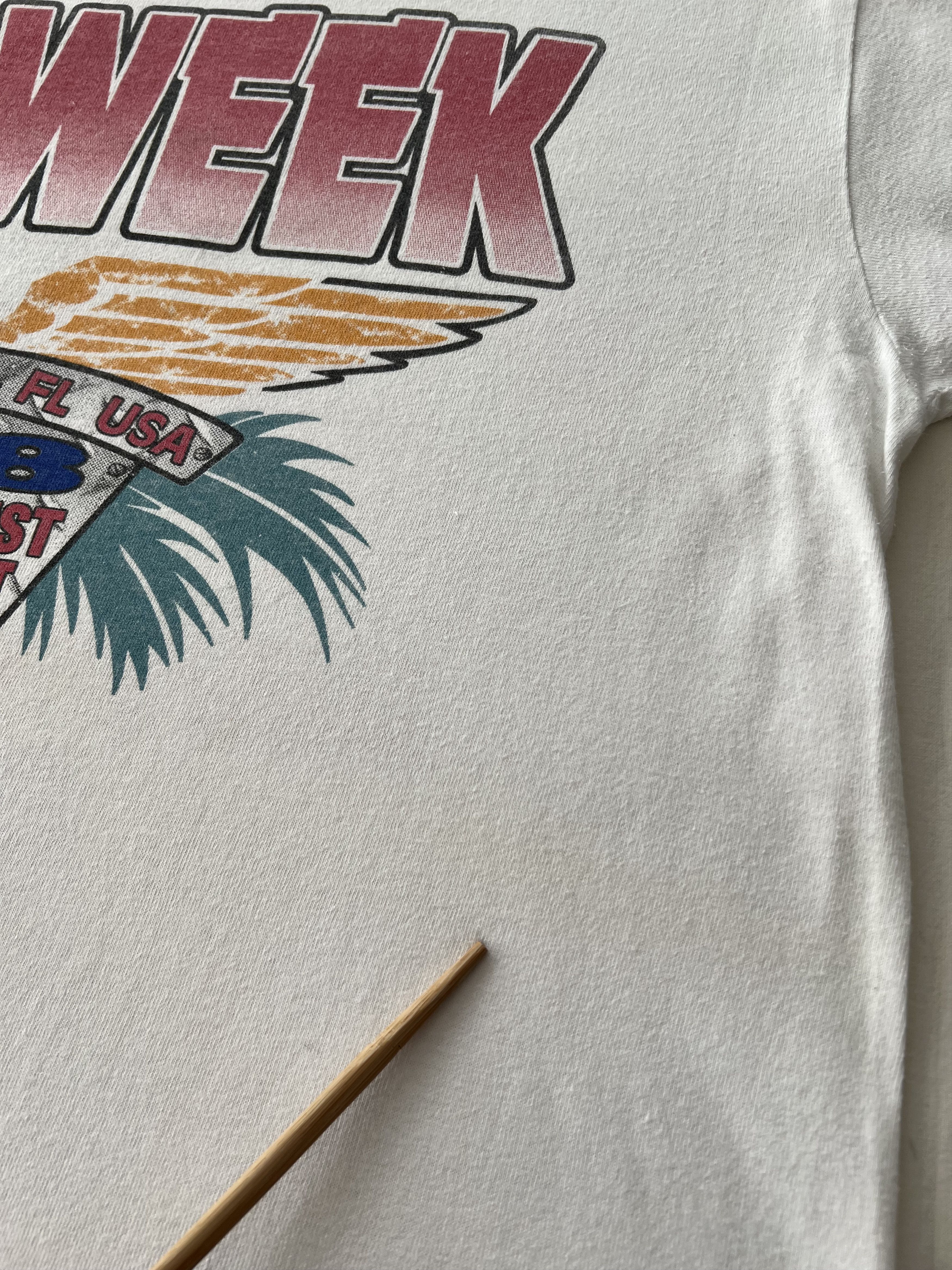 Vintage Vintage 1998 Bike Week Daytona Beach USA Eagle White T-shirt Size US XL / EU 56 / 4 - 10 Thumbnail