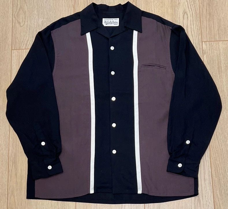Wacko Maria wacko maria Striped color-blocked long-sleeved shirt Size US M / EU 48-50 / 2 - 1 Thumbnail