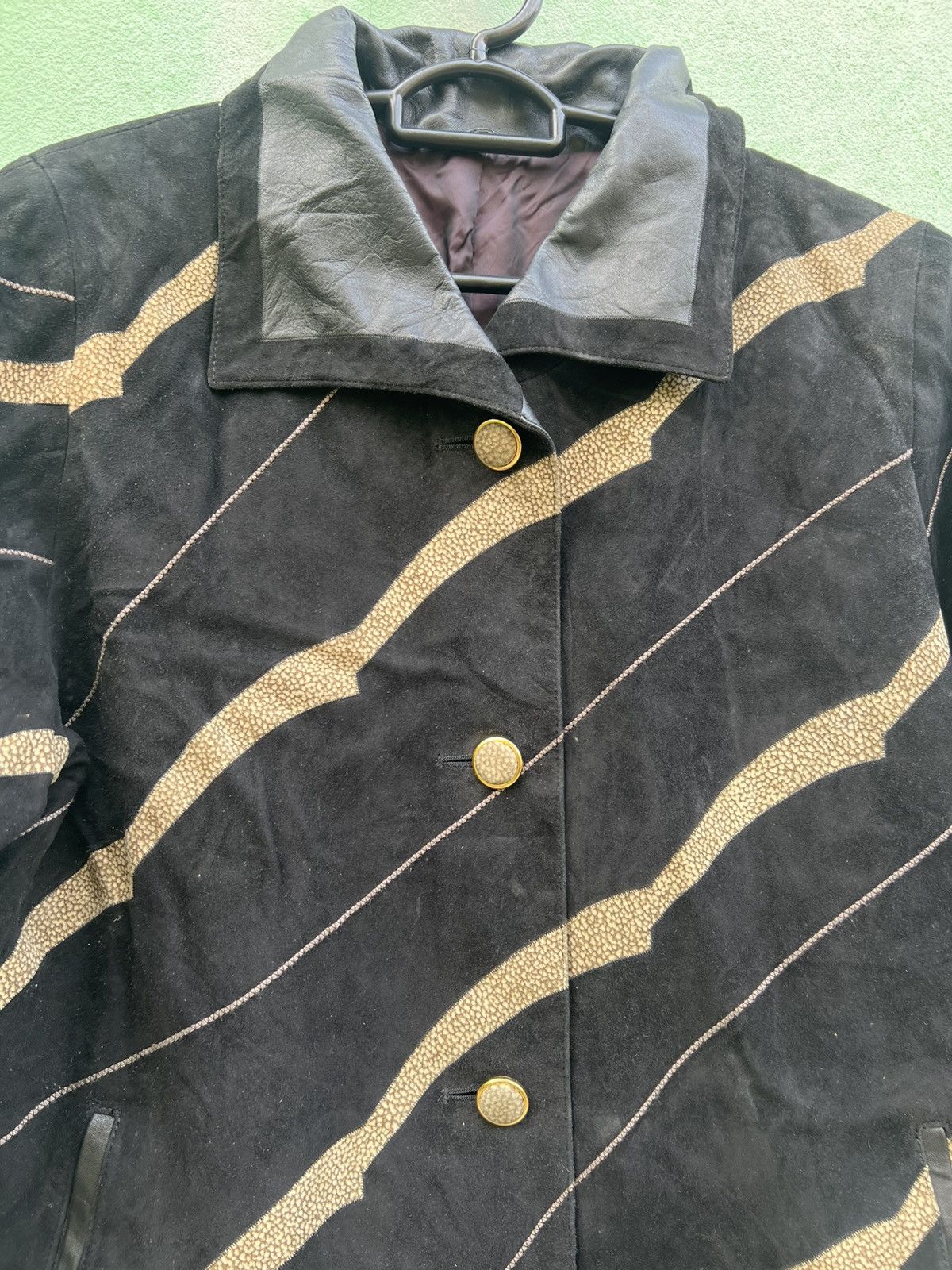 Leather Vintage Made in Japan Suede Leather Avant Garde Asymmetrical Size US L / EU 52-54 / 3 - 6 Thumbnail