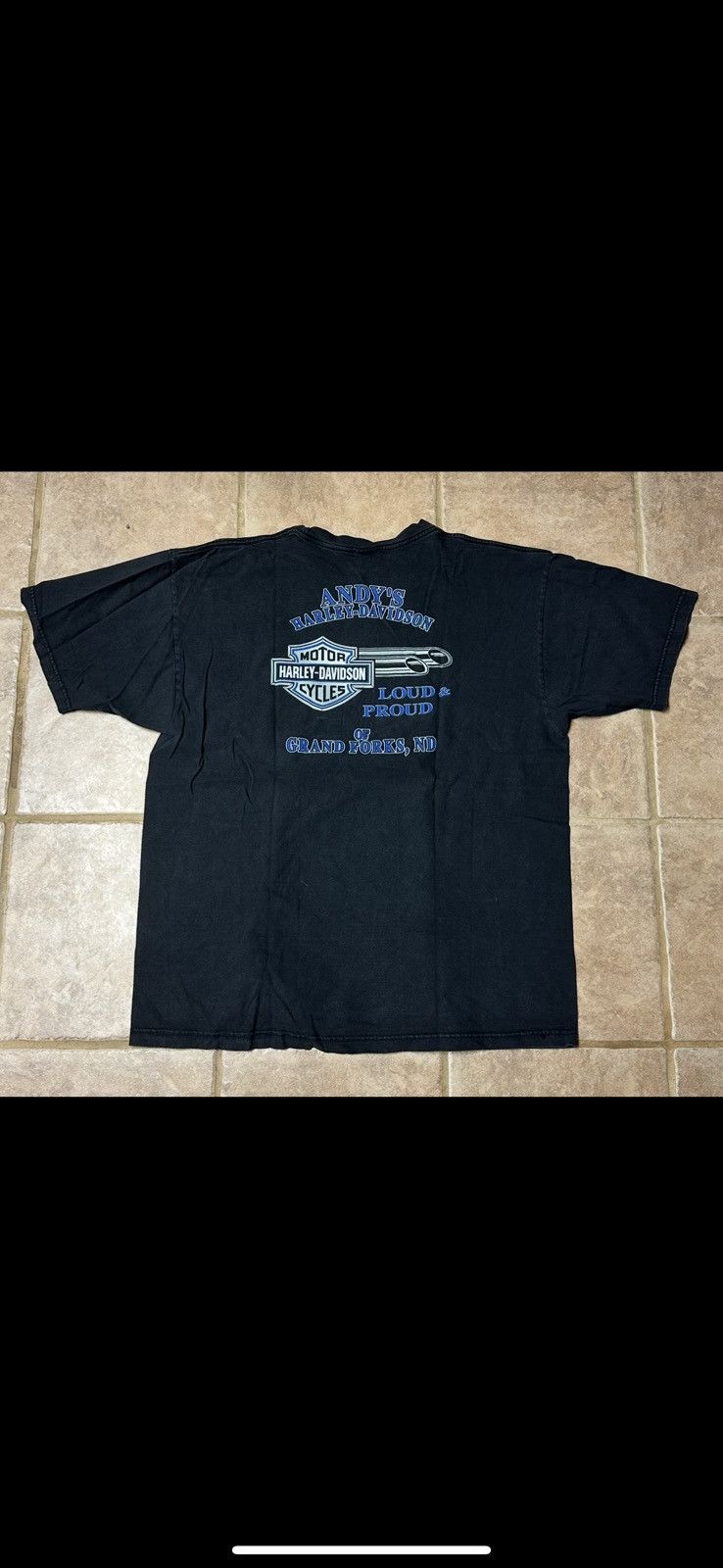 Harley Davidson × Vintage Vintage Harley Davidson Graphic Tee - Grand Forks, ND Size US XXL / EU 58 / 5 - 2 Thumbnail