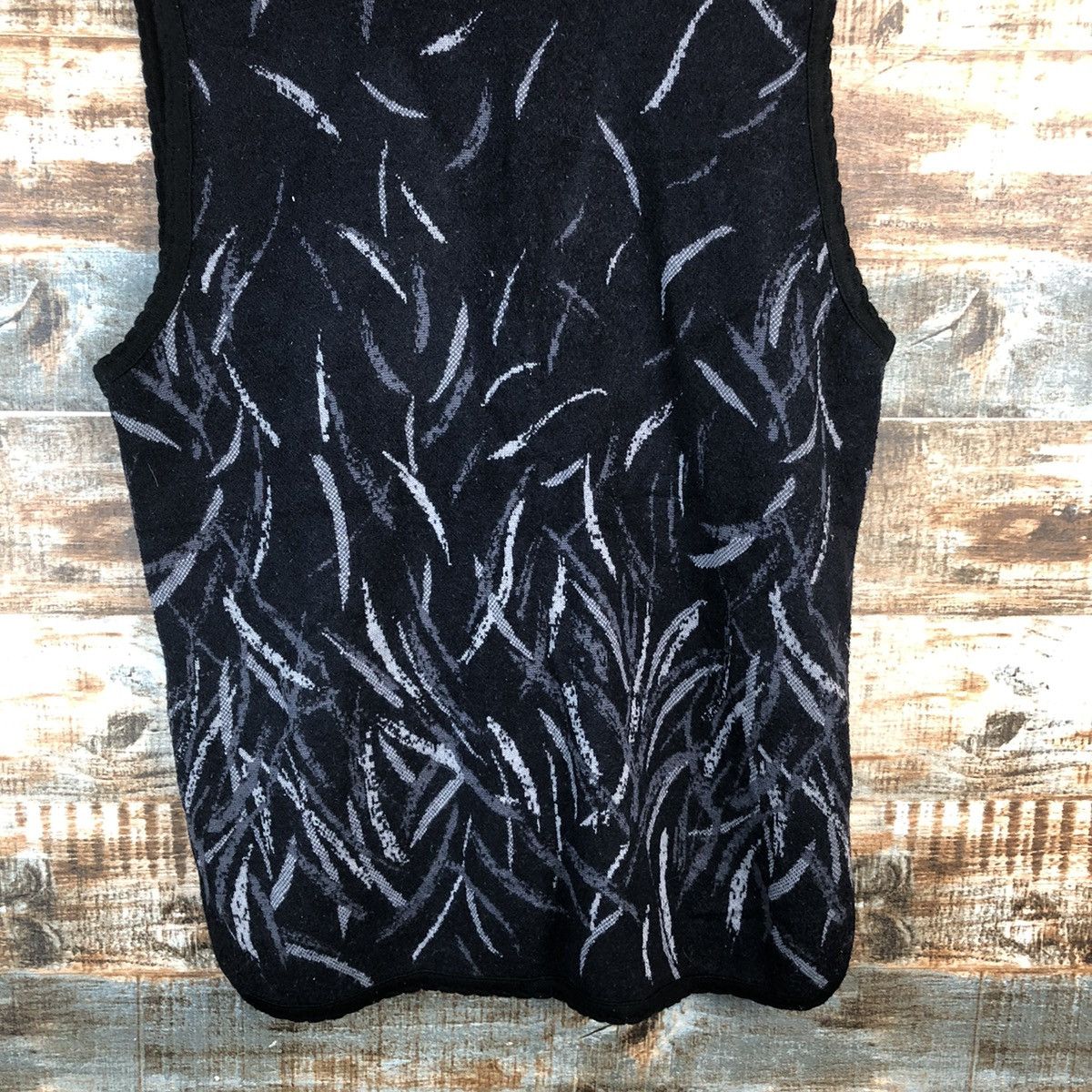 Homespun Knitwear × Japanese Brand DL Corrose Black art style Vest Knitwear #C534 Size US M / EU 48-50 / 2 - 14 Thumbnail