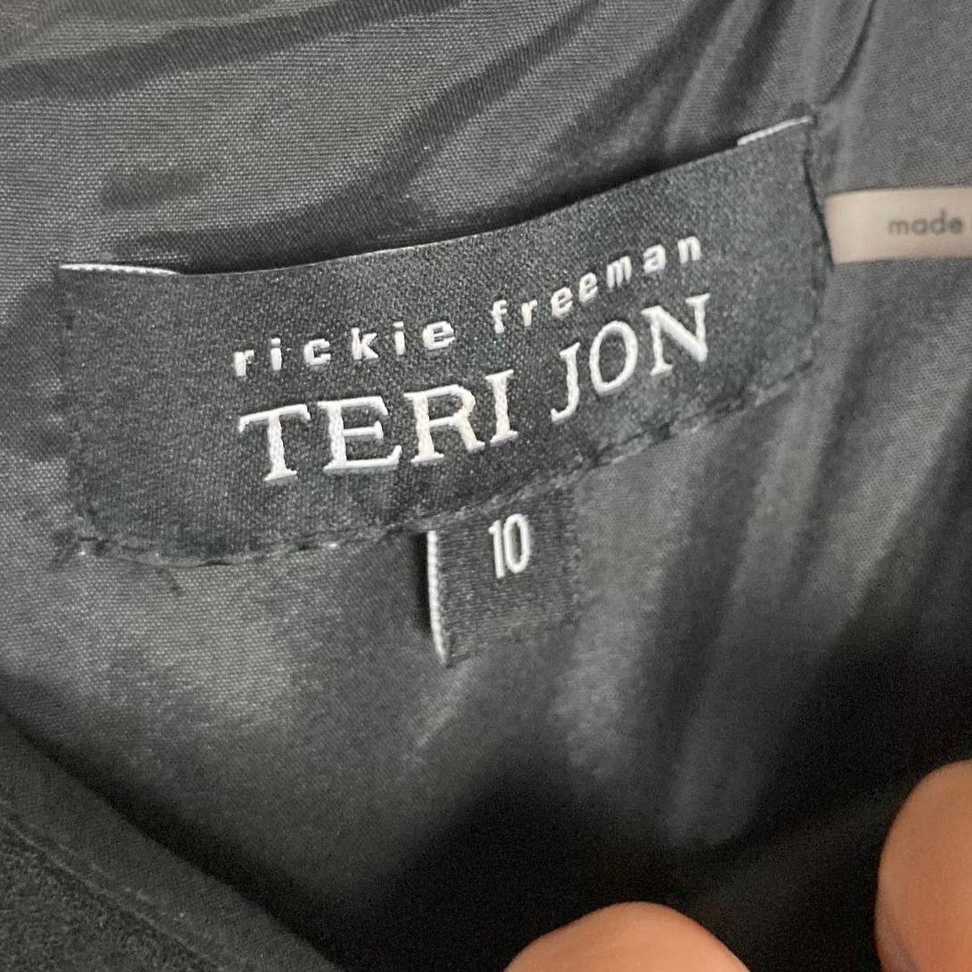 Other Rickie Freeman Teri John Black Short Sleeve Dress Sz 10 Size L / US 10 / IT 46 - 4 Thumbnail