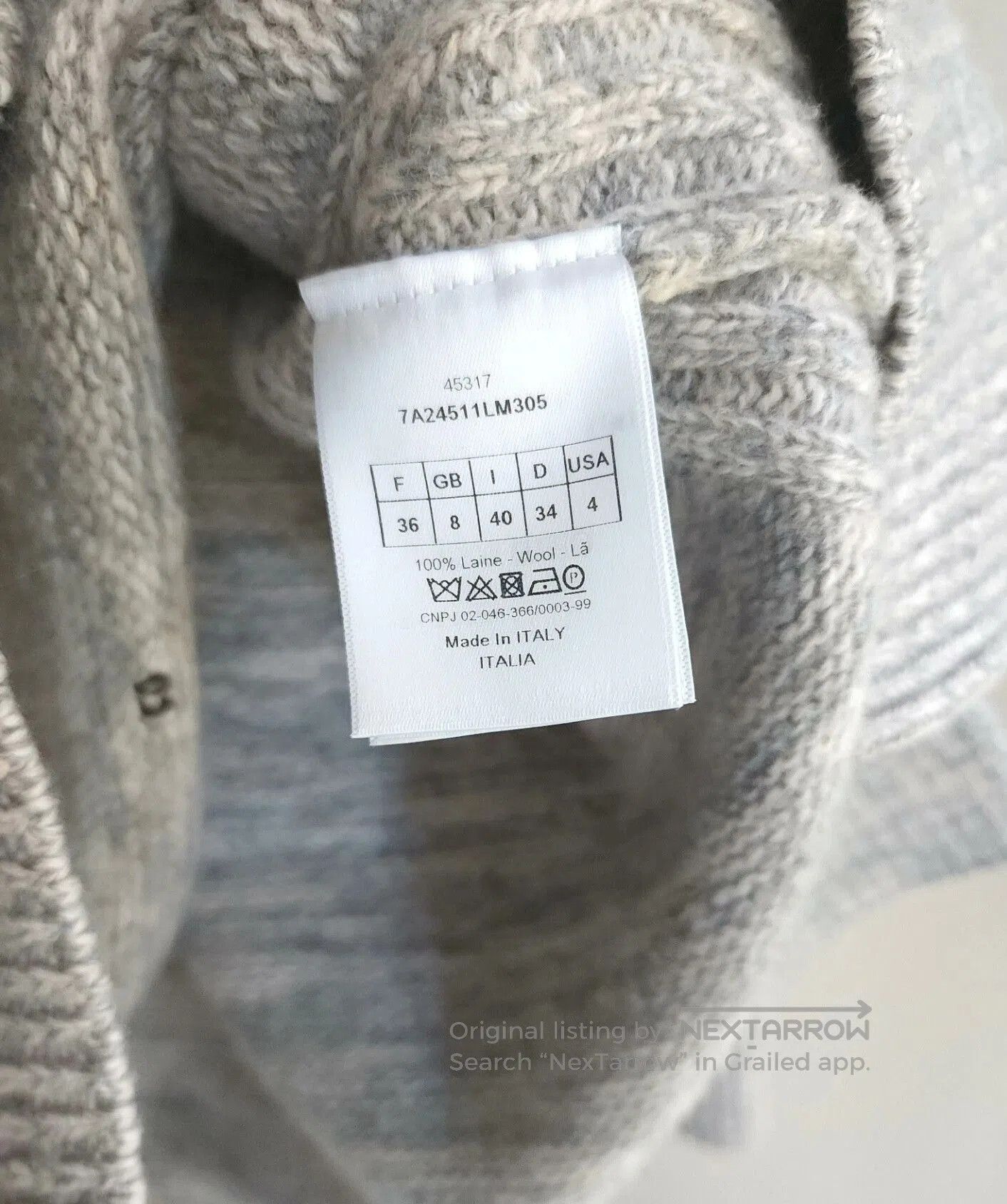 Dior dior gray loose-knit sweater for fall. Size US M / EU 48-50 / 2 - 4 Thumbnail