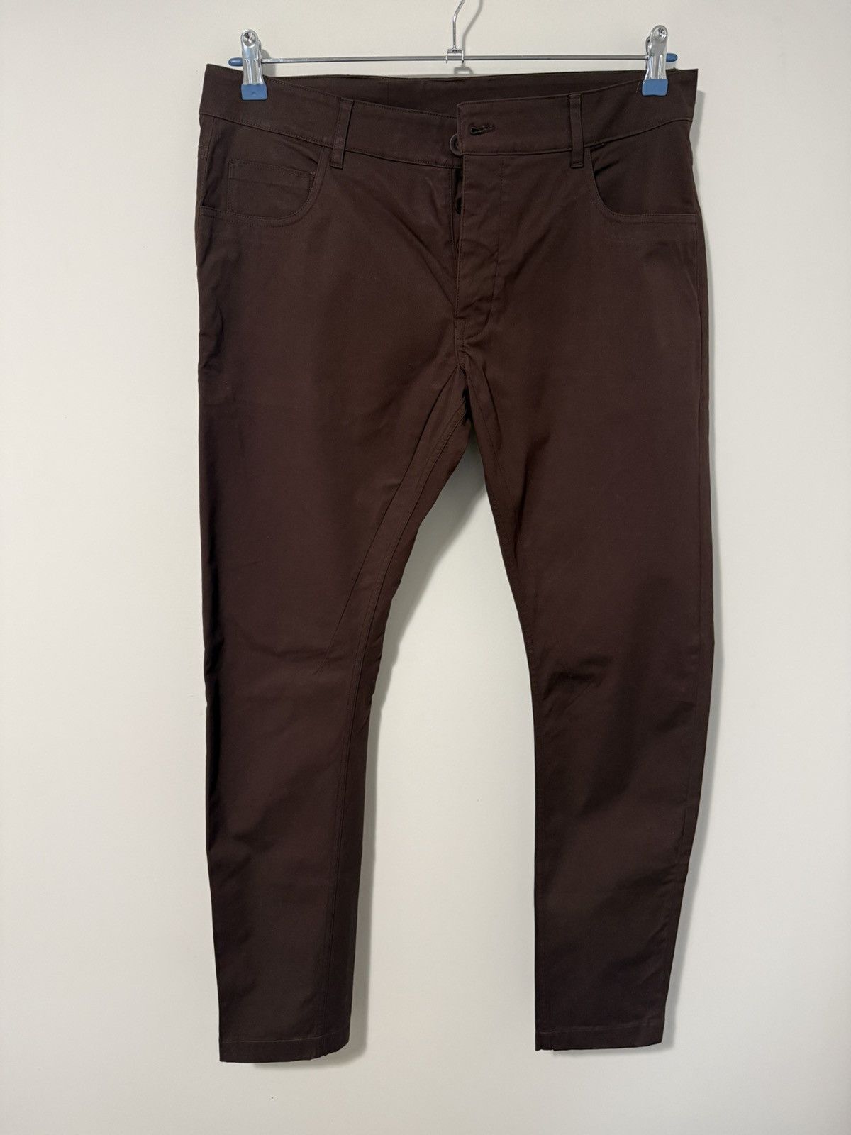 Rick Owens Rick Owens brown cotton trousers Size US 36 / EU 52 - 1 Thumbnail