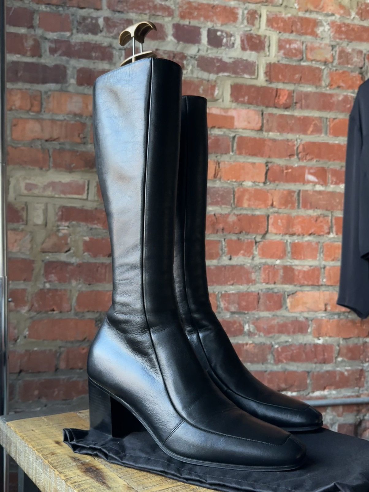 Yves Saint Laurent Otto Zipped Boots in Smooth Leather Size US 11.5 / EU 44-45 - 6 Thumbnail