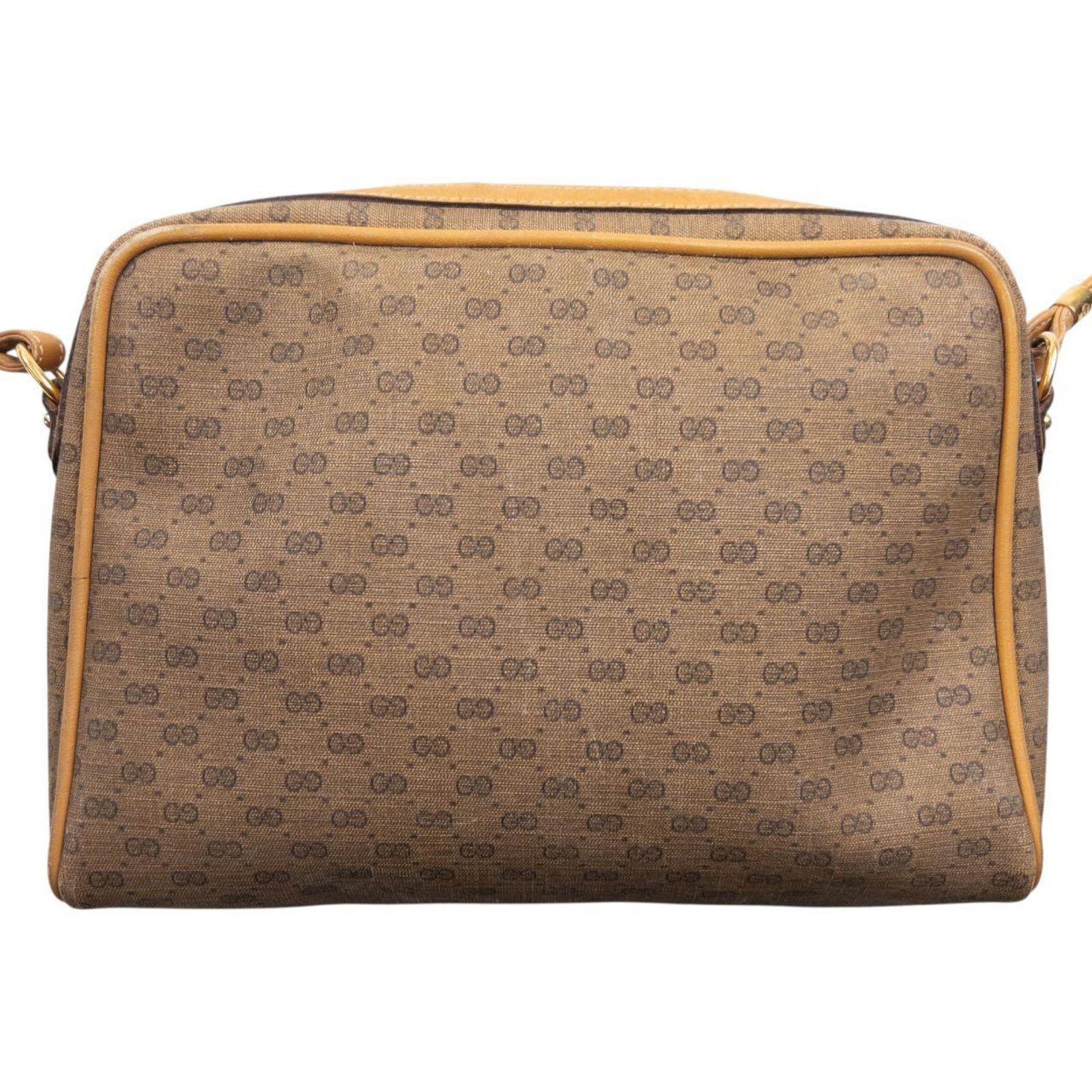 Gucci Vintage 80s Gucci Monogram Leather Crossbody Bag Size ONE SIZE - 1 Thumbnail