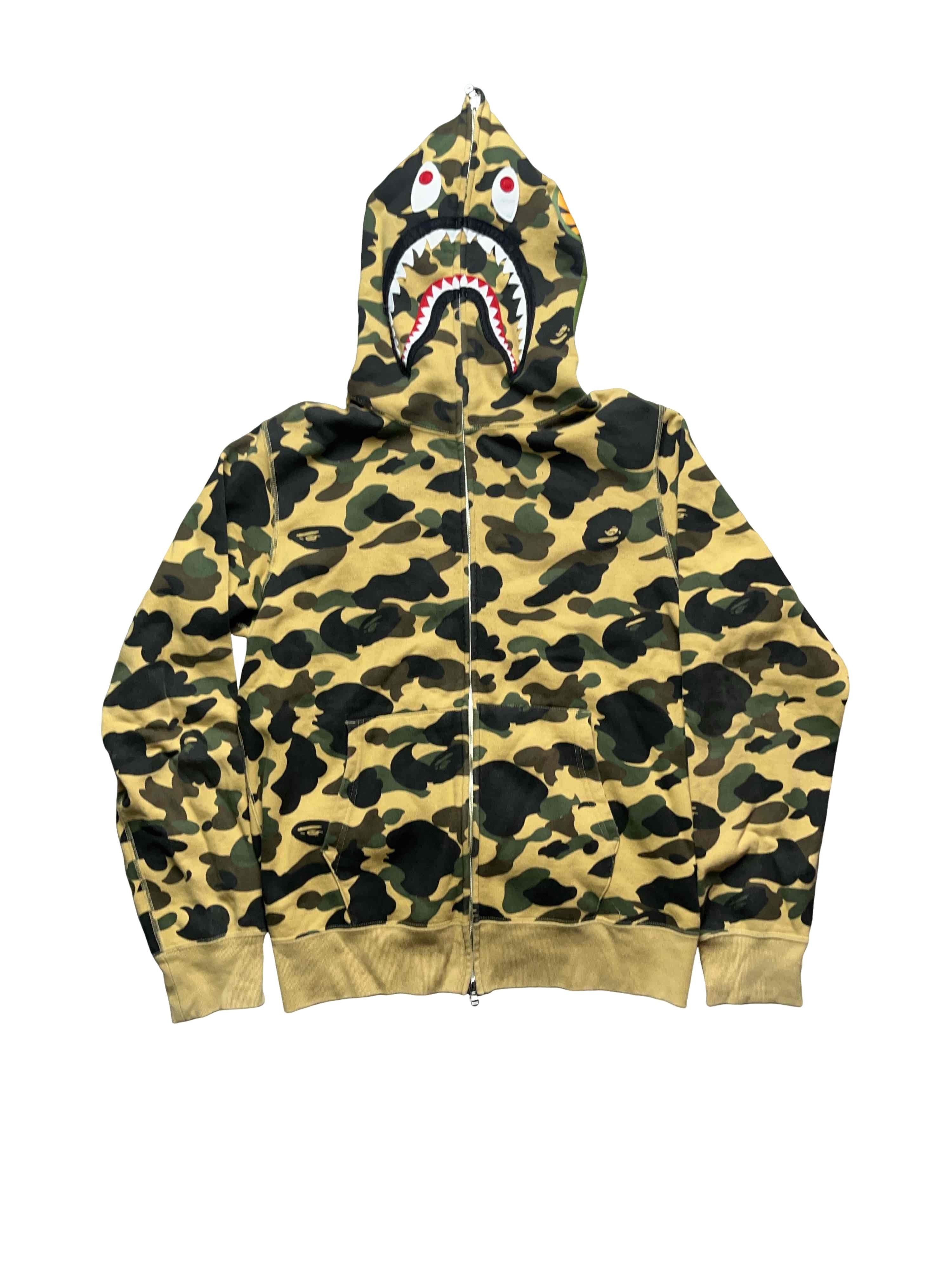 Bape 2015 BAPE 1st Camo Neon Shark Full Zip Hoodie a bathing ape 
