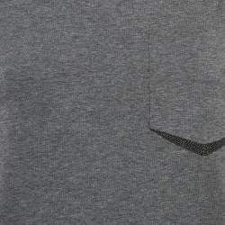 Brunello Cucinelli o1y0825 Turtleneck T-Shirt in Dark Gray Size M / US 6-8 / IT 42-44 - 3 Thumbnail