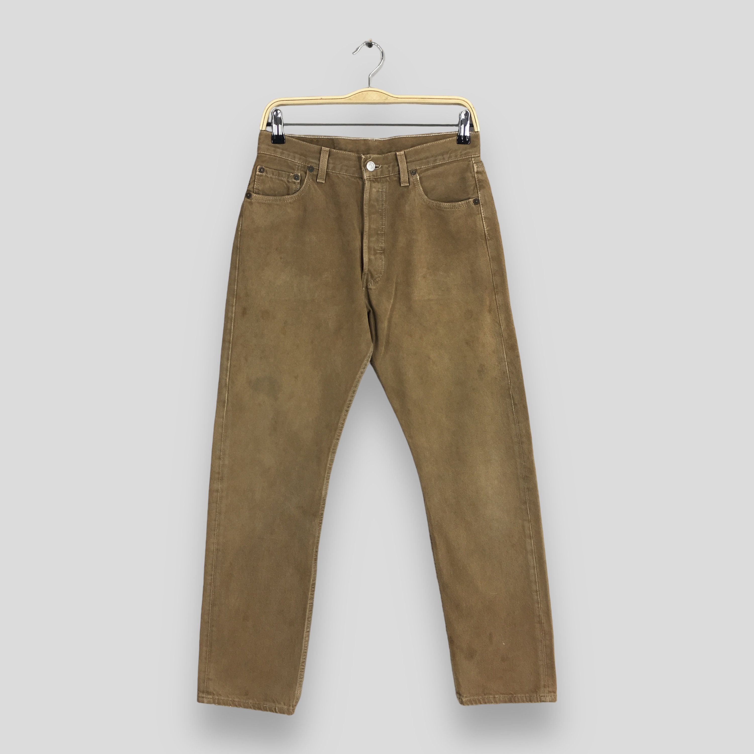 image of Size 28X29 Vintage 90's Levi's 501 Faded Brown Jeans, Men's