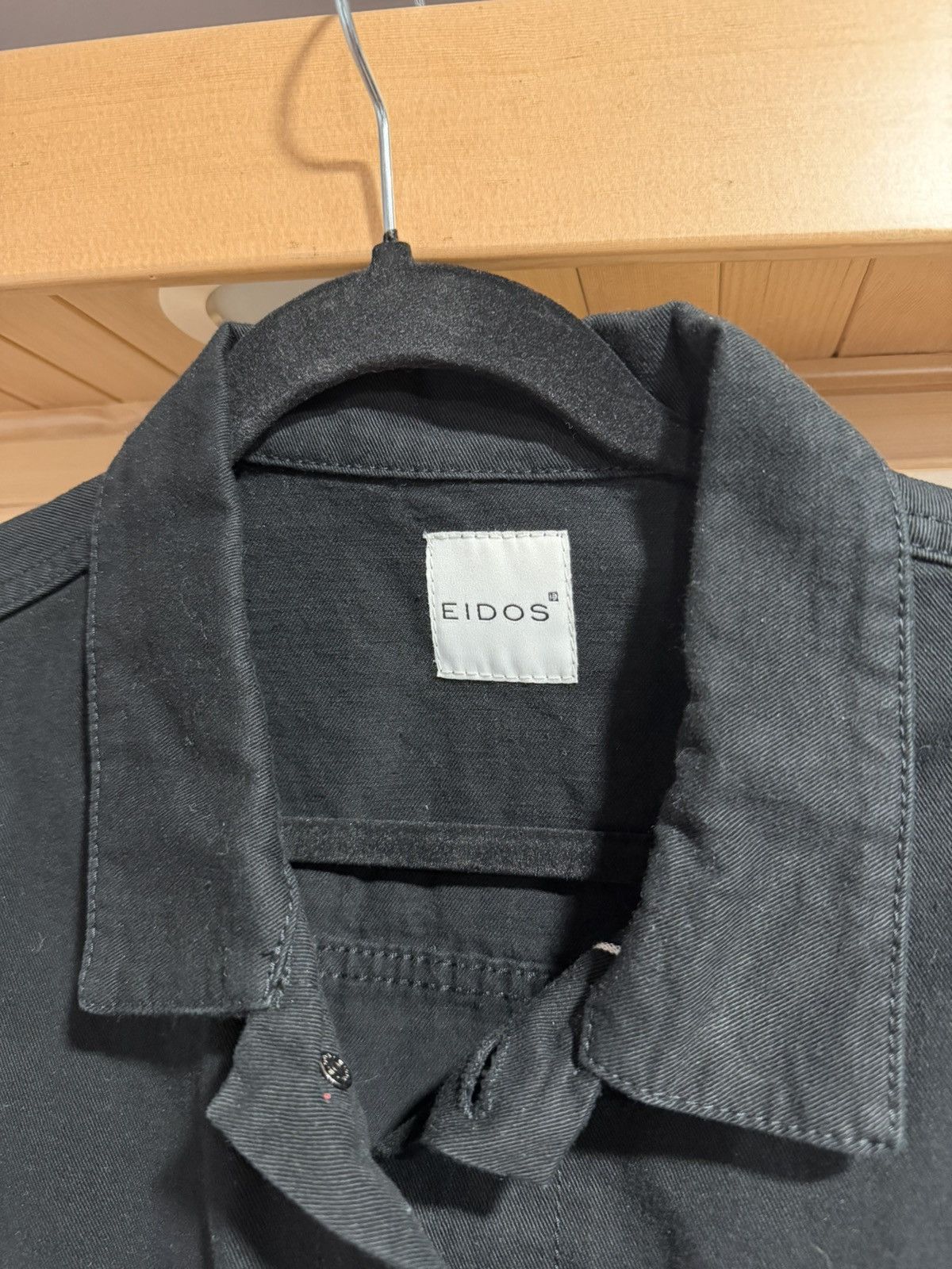 Eidos Napoli Classic Black Denim Jacket EIDOS Size US XL / EU 56 / 4 - 2 Thumbnail