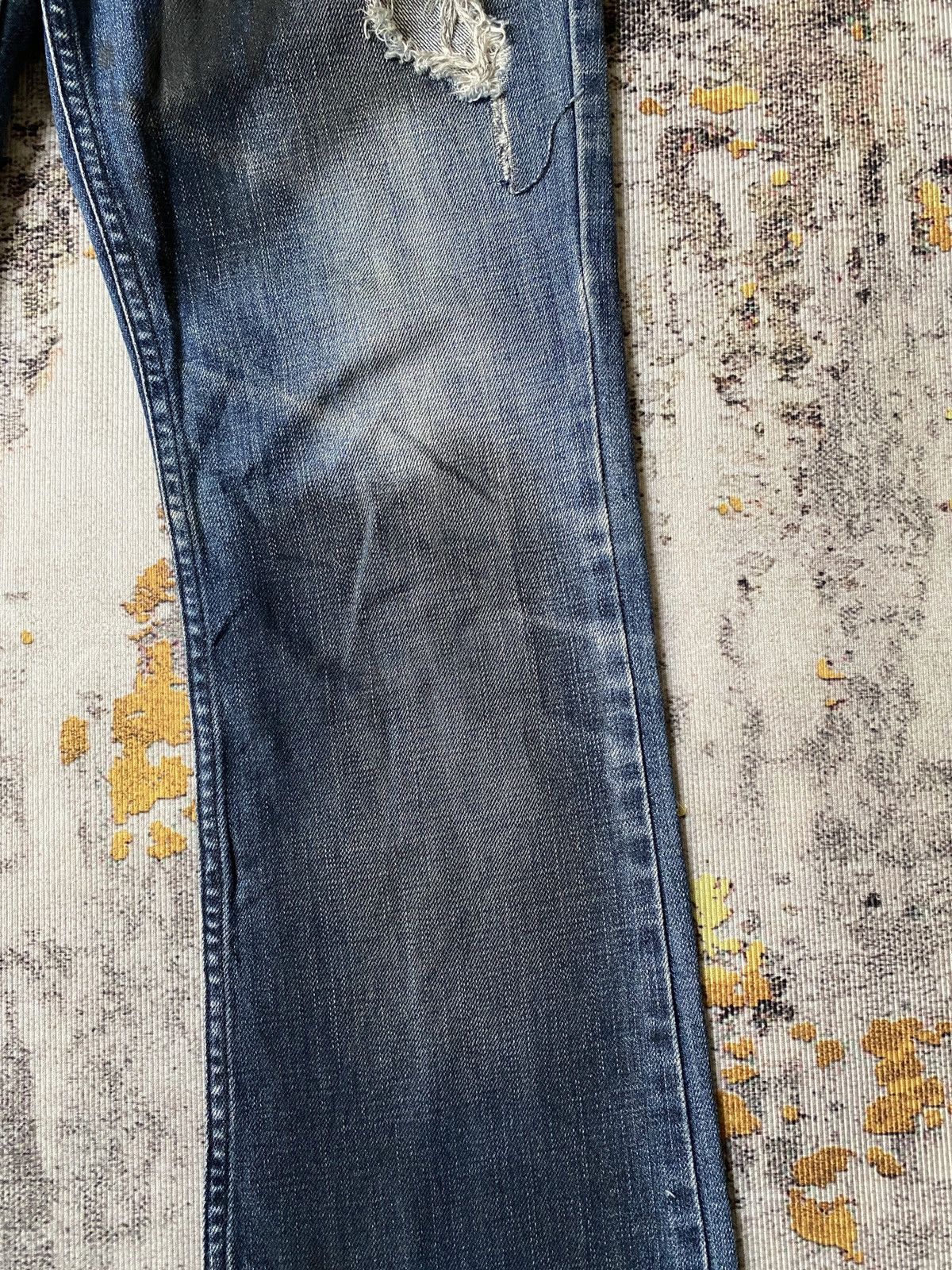 Tornado Mart Midas Waxed Claw Mark Distressed Flare Design Denim Size US 30 / EU 46 - 9 Thumbnail