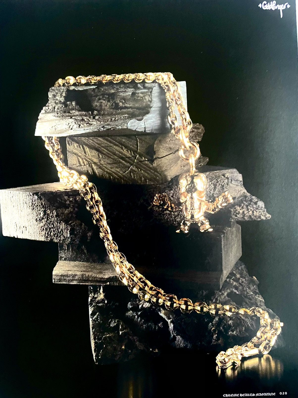 Chrome Hearts Chrome Hearts gold jewelry 8x11 magazine cutout Poster Size ONE SIZE - 2 Thumbnail