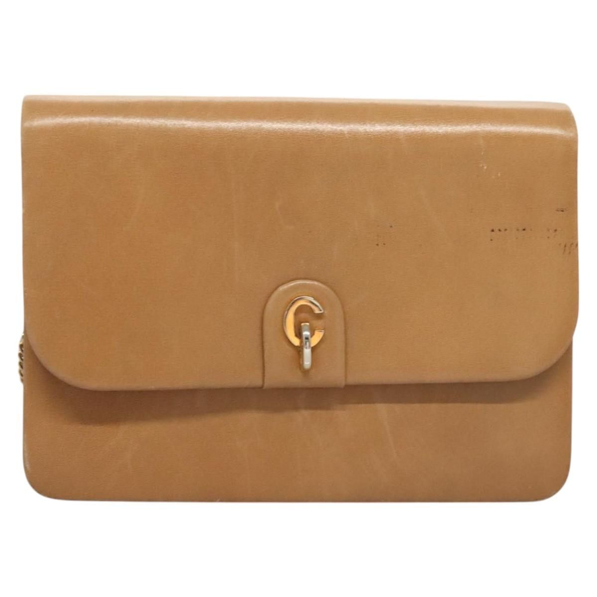 Dior DIOR Chain Shoulder Bag Leather Beige Gold Size ONE SIZE - 2 Thumbnail