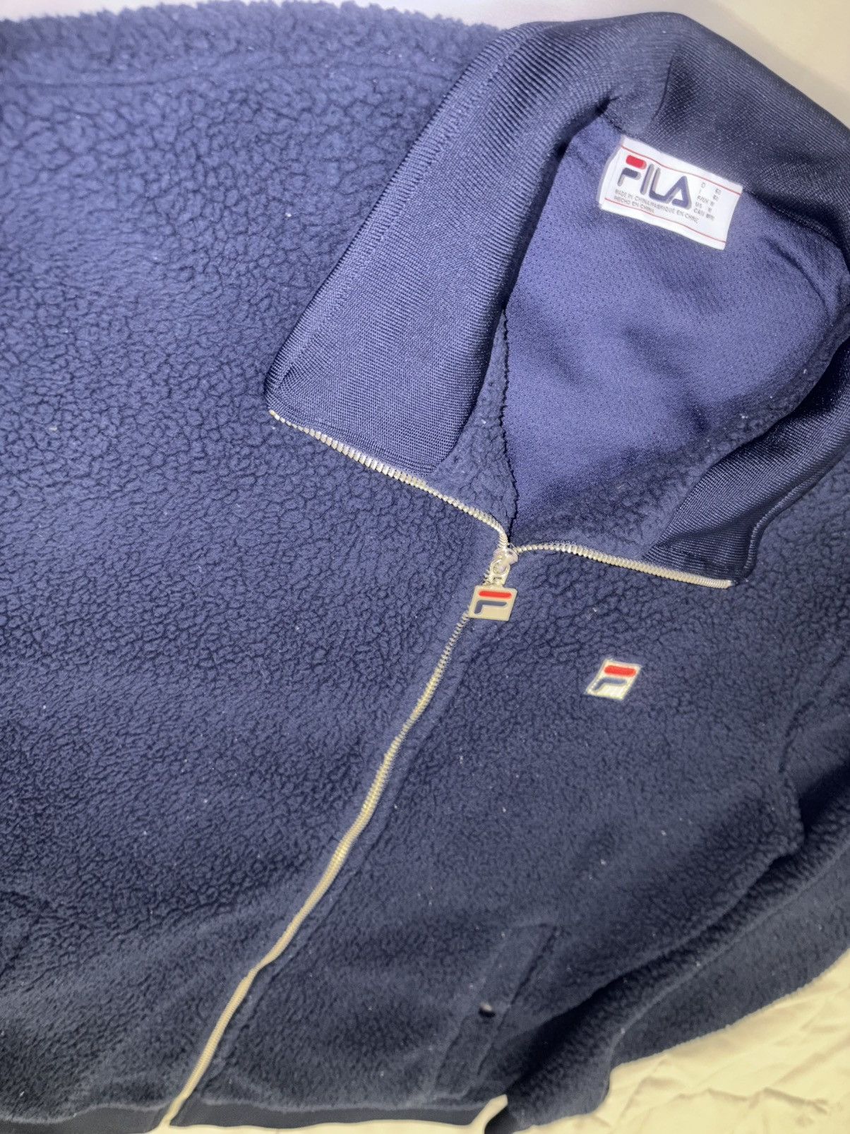 Fila Fila Men’s Finch Sherpa Jacket Navy Blue Sz Medium Size US M / EU 48-50 / 2 - 11 Thumbnail