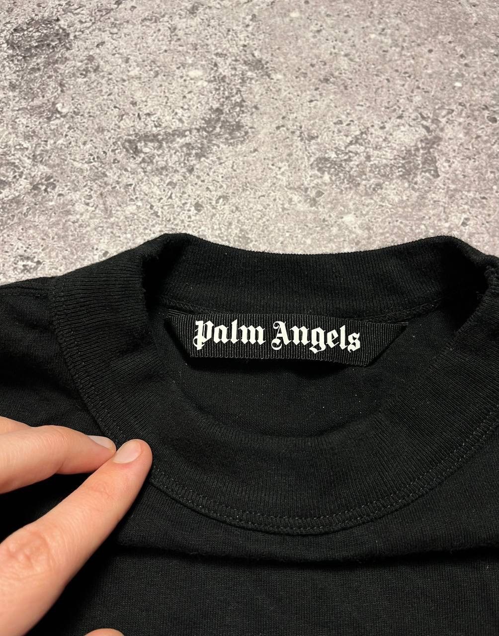 Palm Angels Palm Angels Sprayed Logo T-Shirt London Black/Blue Size US S / EU 44-46 / 1 - 4 Thumbnail