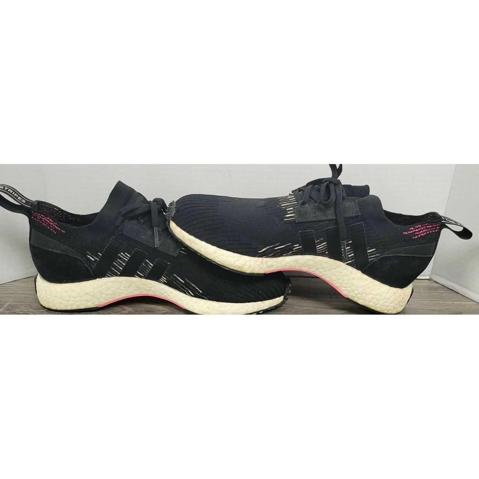 Adidas Adidas NMD Racer PK Primeknit Core Black White Pink Boost Size 8 CQ2441 Size US 8 / EU 41 - 6 Thumbnail