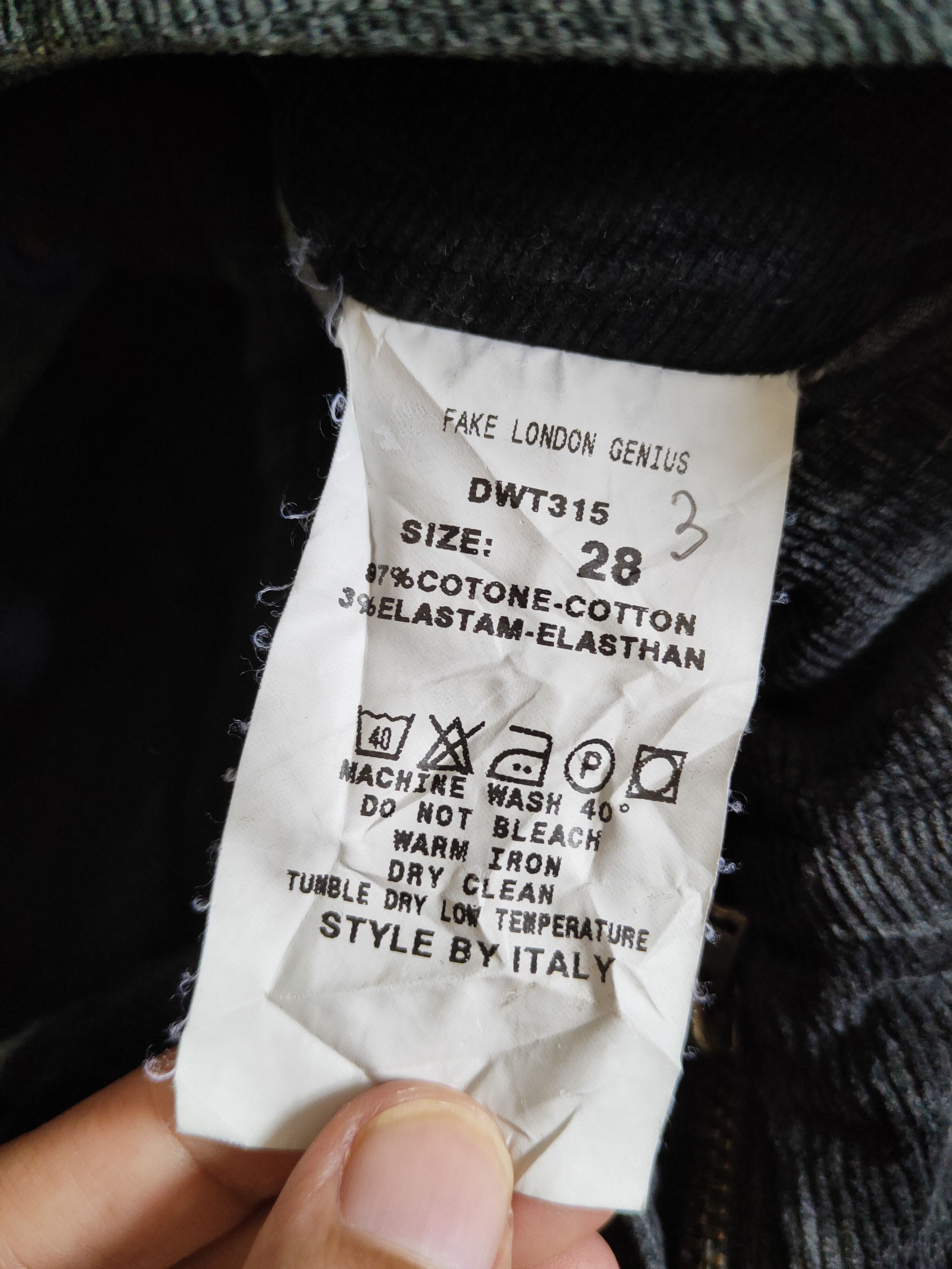 Fake London Genius Fake London Genius Black Corduroy palazo Pants #S1488 Size 28" / US 6 / IT 42 - 17 Thumbnail