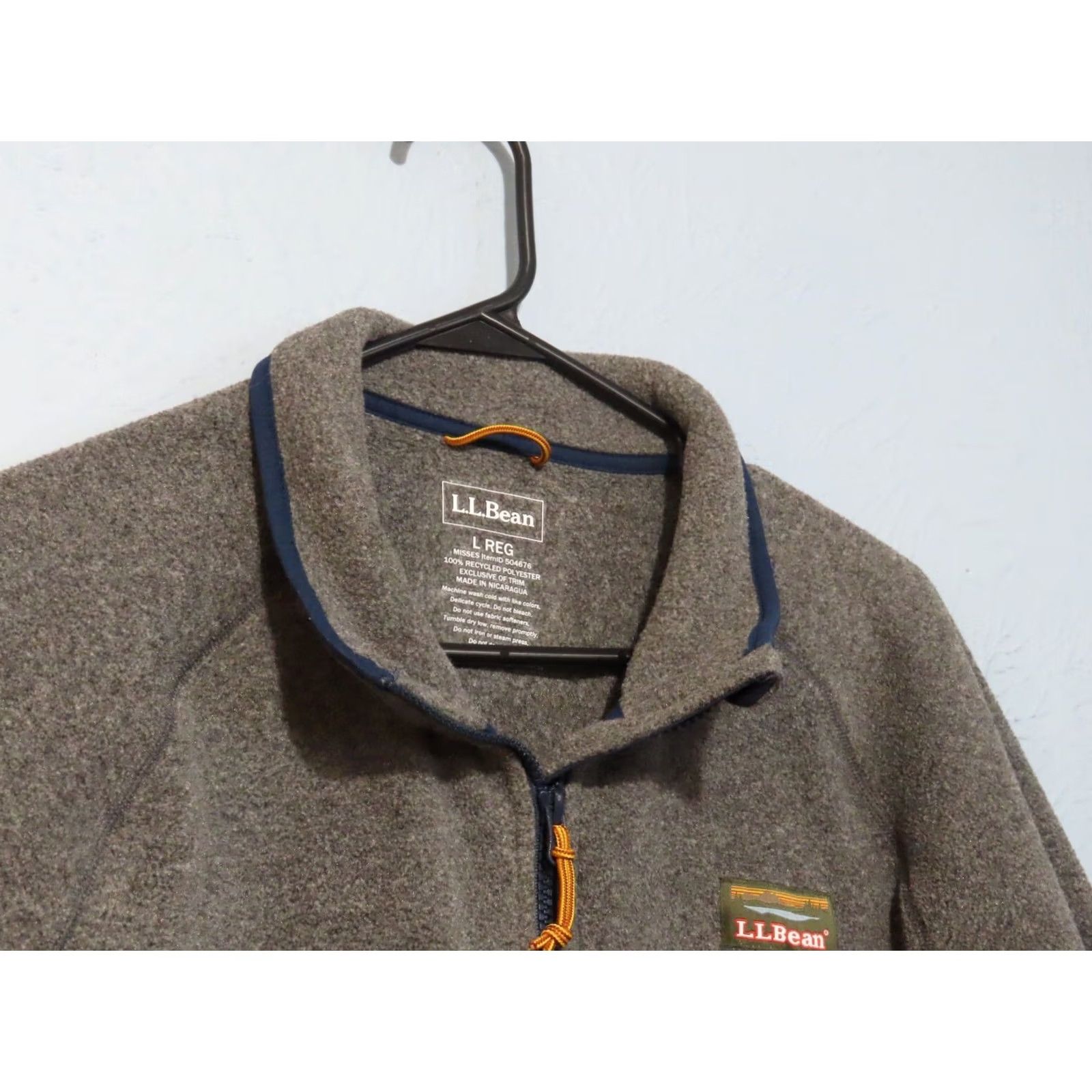 Vintage LL Bean Fleece Womens L Gray/Blue Mountain Classic Pullover 1/2 Zip Misses Size L / US 10 / IT 46 - 4 Thumbnail