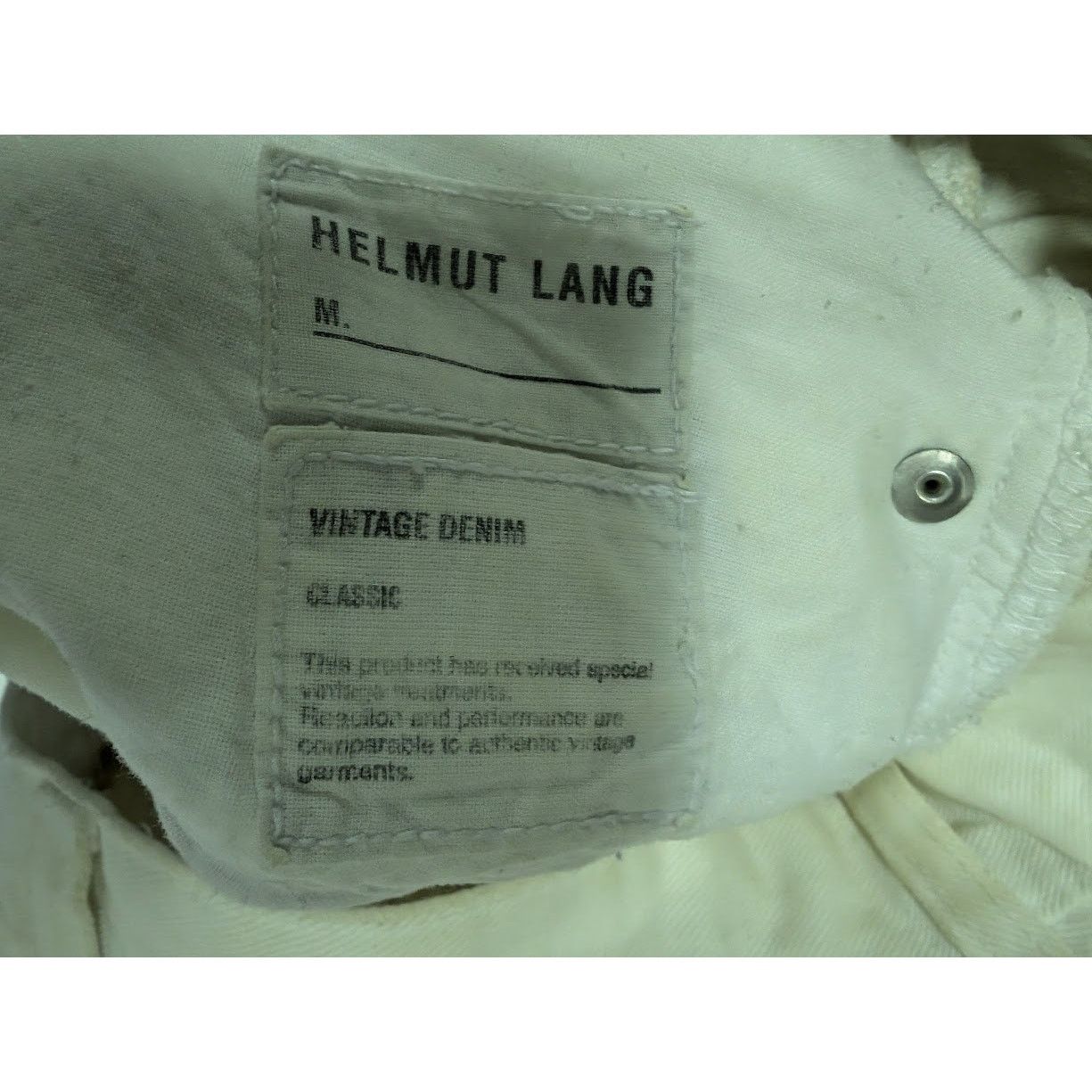 Helmut Lang o1rbi21 Distressed Denim From 98 in Dirty White Size US 30 / EU 46 - 8 Thumbnail