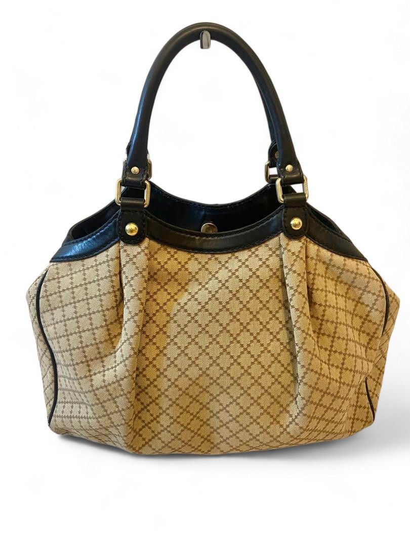Gucci Gucci - Diamant Sukey Interlocking Monogram Beige Brown Size ONE SIZE - 2 Thumbnail