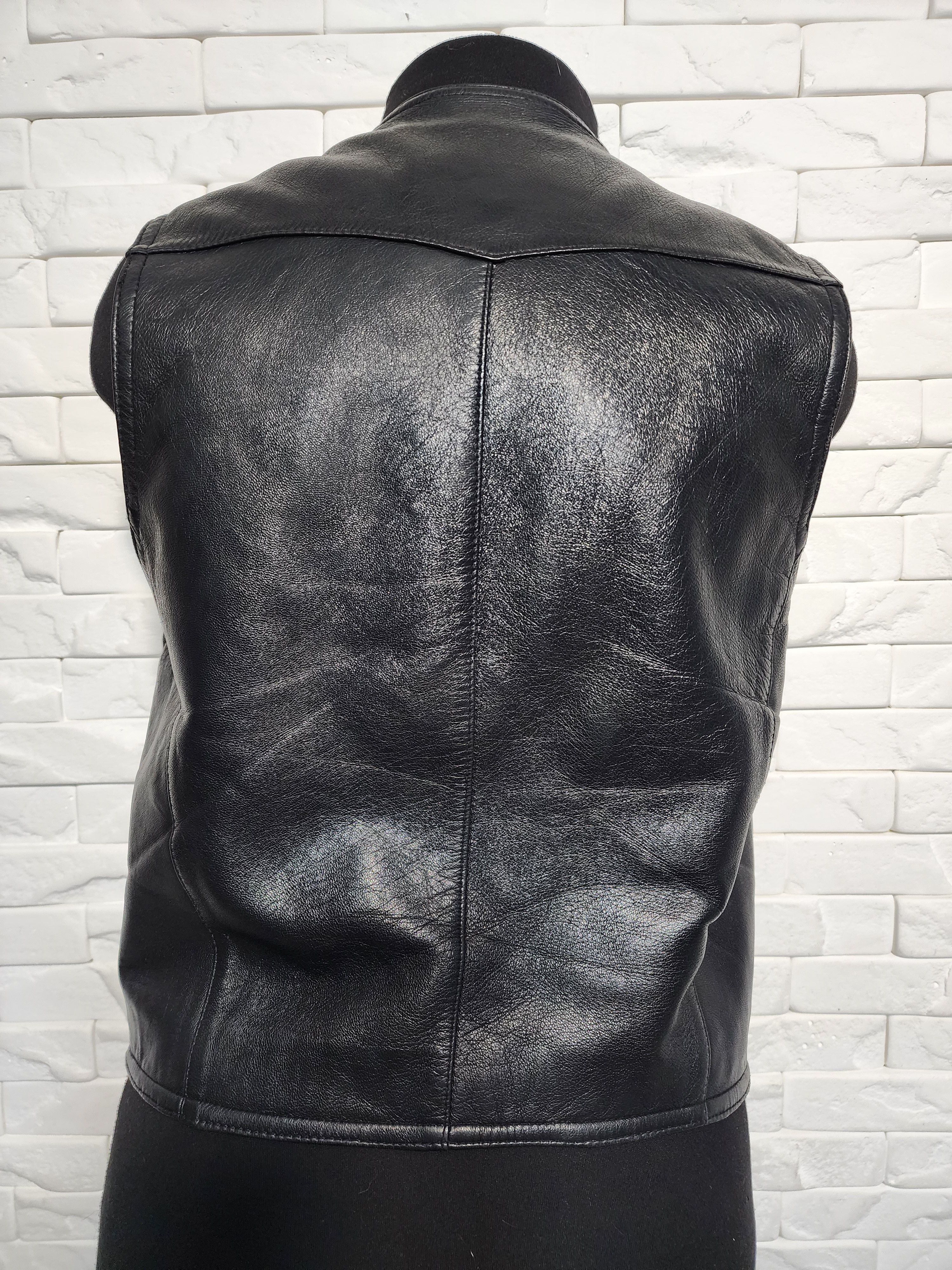 Other Genuine Leather Vest: Black Waistcoat Size US M / EU 48-50 / 2 - 4 Thumbnail