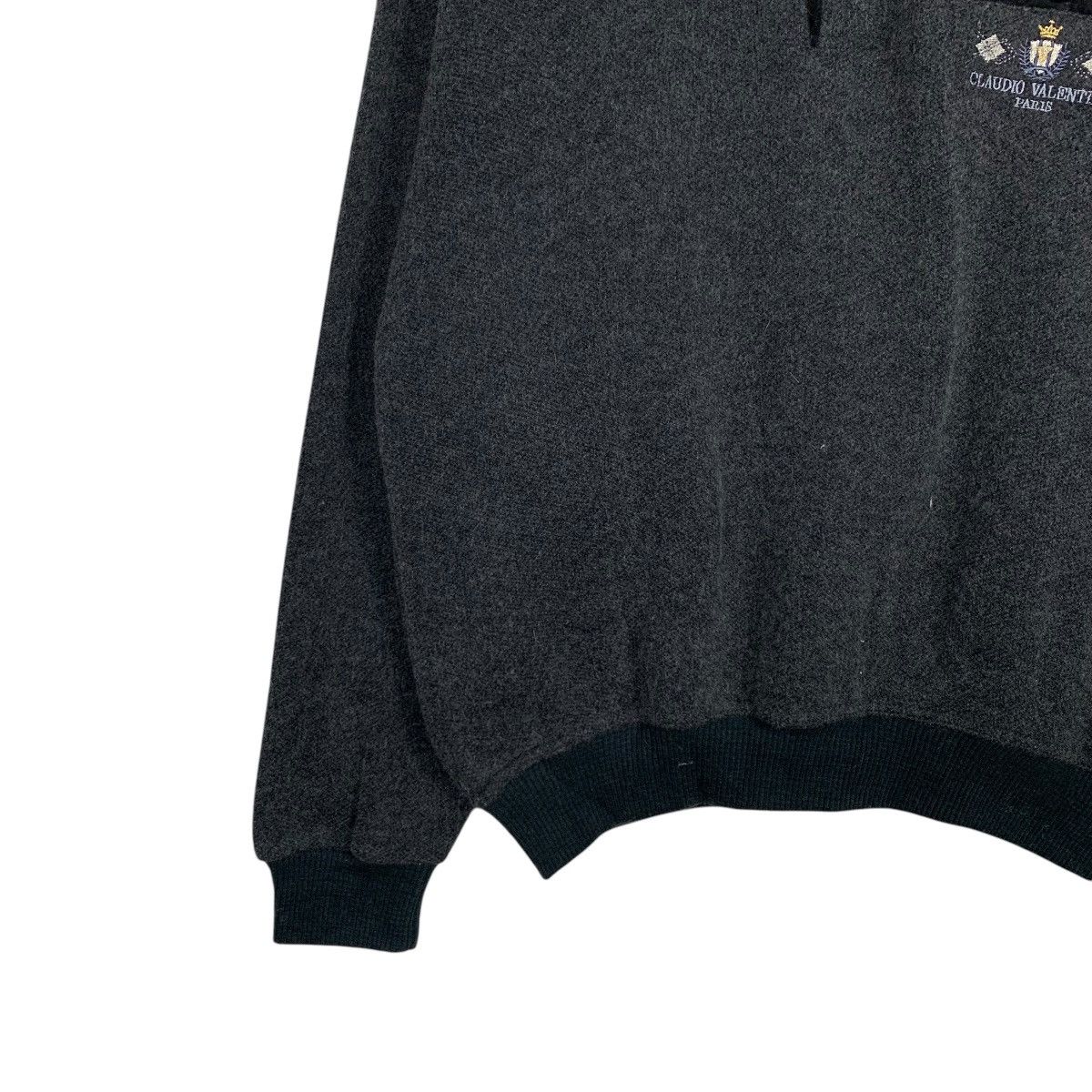 Vintage 90's CLAUDIO VALENTINO Half Button Sweatshirt #2524-C114 Size US L / EU 52-54 / 3 - 8 Thumbnail