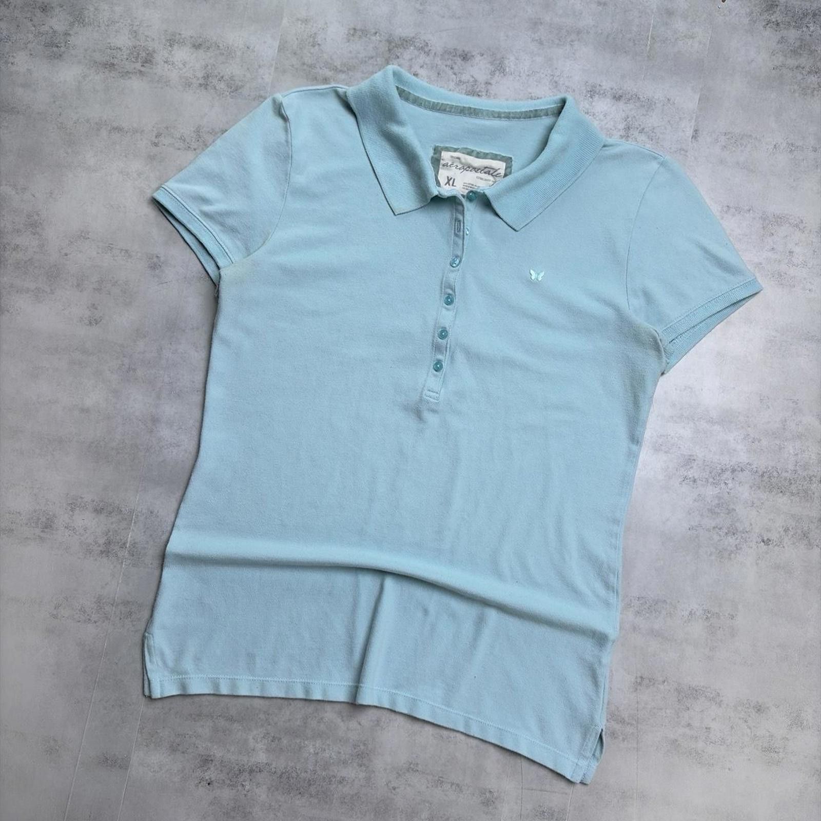 Aeropostale Y2K Light Blue Aeropostale Grunge Skater Polo Shirt Size XL / US 12-14 / IT 48-50 - 2 Thumbnail