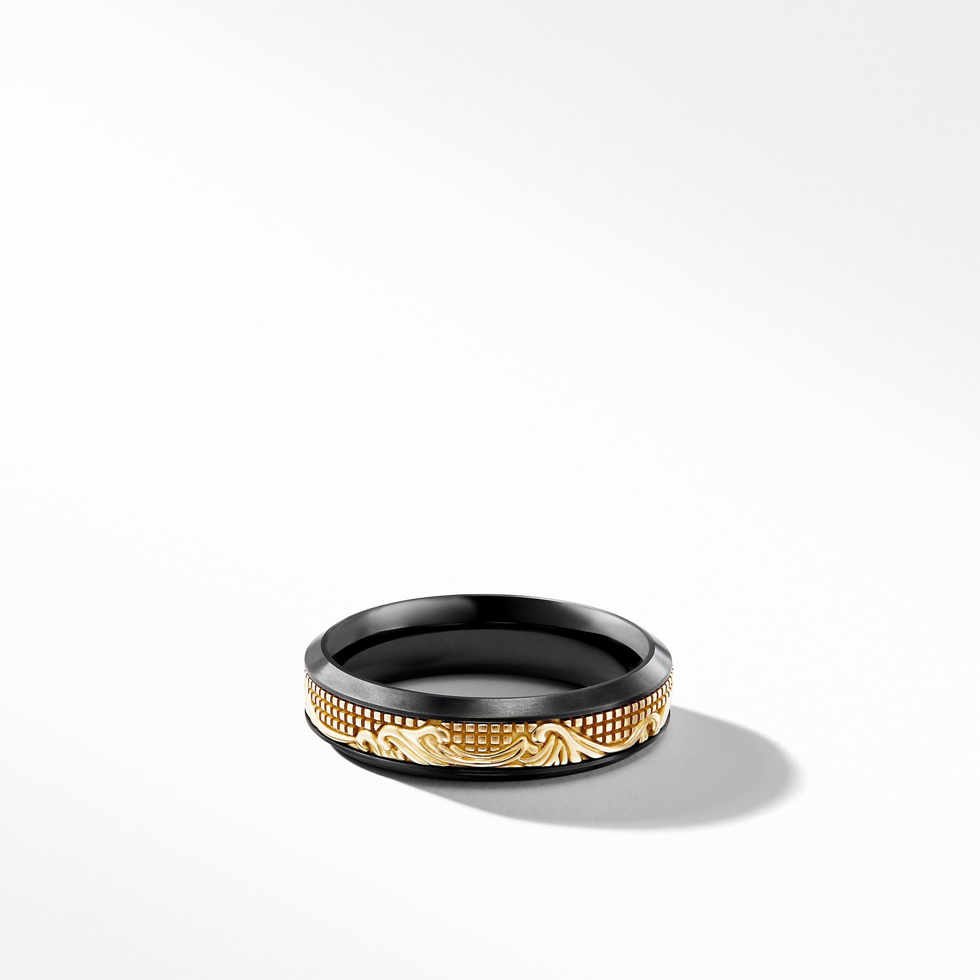 David Yurman o1w1db10526 R25219M/Size 8/Waves Band Ring in Black Size ONE SIZE - 1 Preview