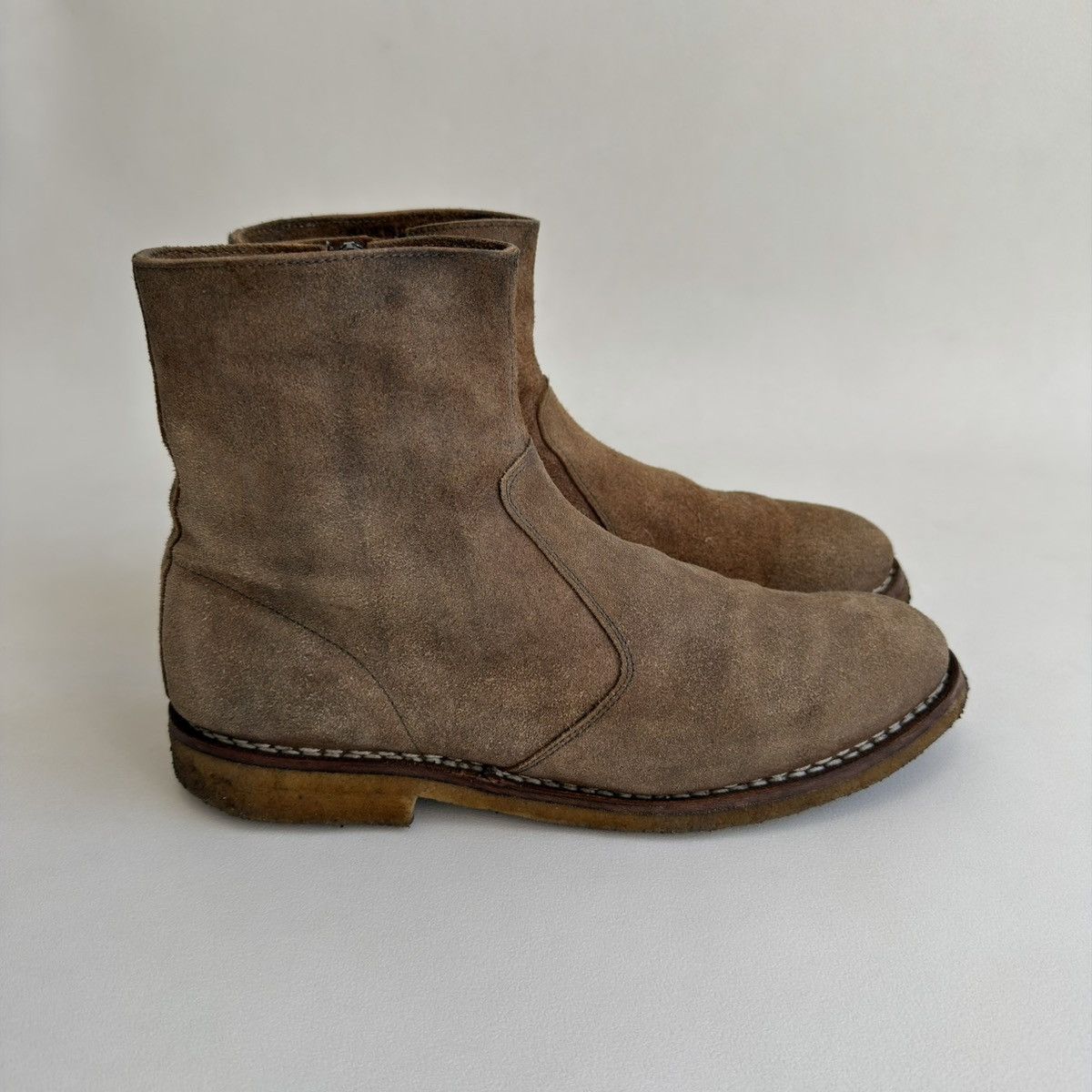 Maison Margiela S/S 14 Distressed Suede Western Boots Size US 9 / EU 42 - 6 Thumbnail