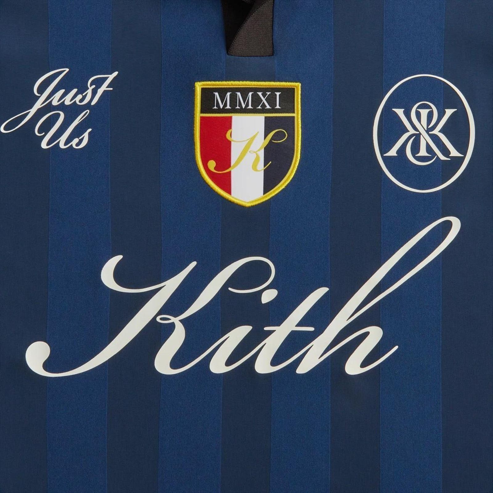Kith Kith Stripe Marcel Soccer Jersey in Gulf Blue Men XXL Size US XXL / EU 58 / 5 - 3 Thumbnail