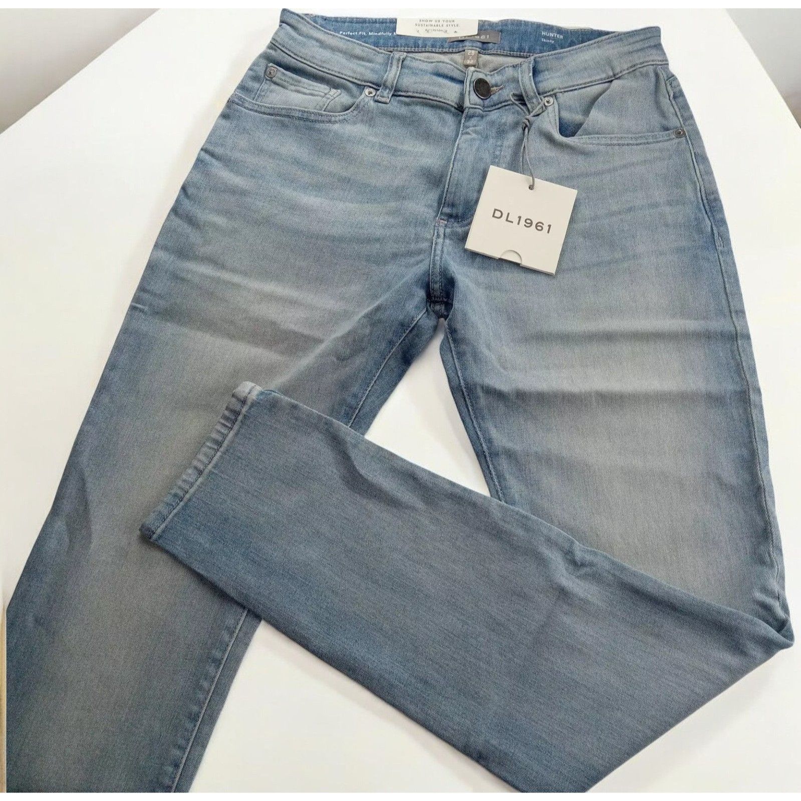 DL1961 DL1961 Mens Hunter Skinny Jeans Merriment Light Wash NEW 29 Size US 29 - 1 Thumbnail
