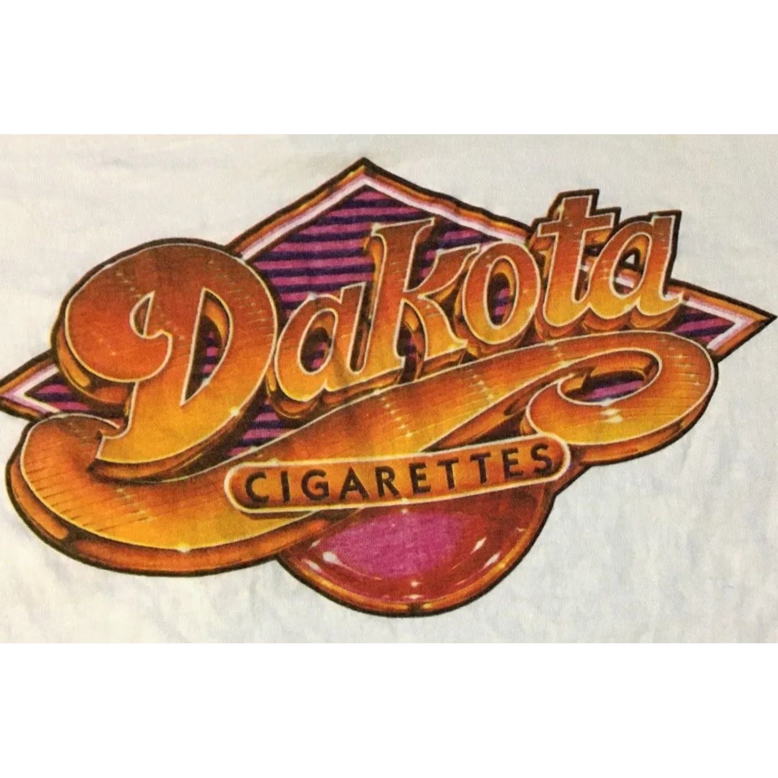 Camel VINTAGE Dakota Cigarettes Faded Distressed Shirt L White Men Short Sleeve 90s 80s Grunge Biker Rock USA Camels Size US L / EU 52-54 / 3 - 3 Thumbnail