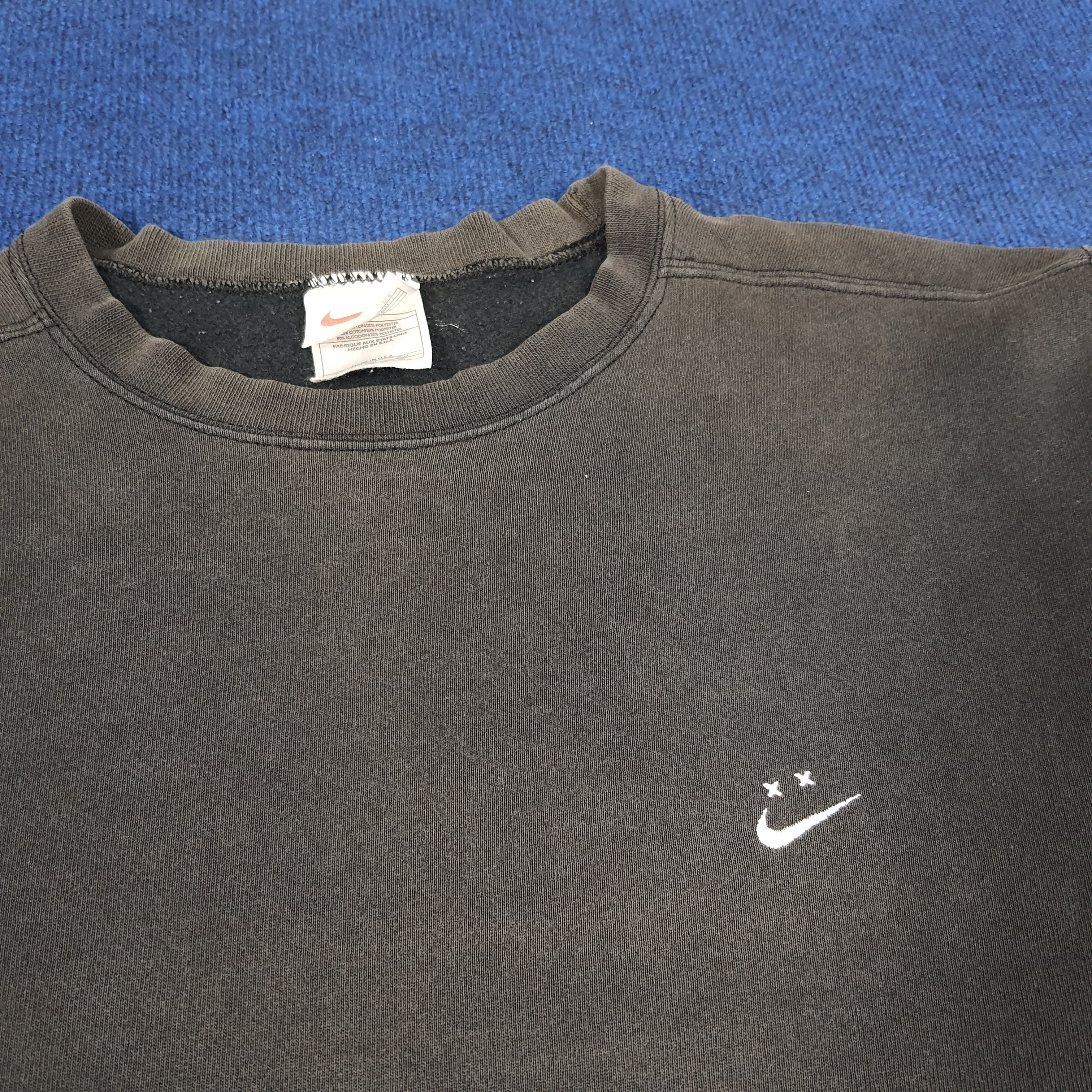 Nike × Vintage Vintage Nike Embroidered Swoosh Sweatshirt Size US XL / EU 56 / 4 - 2 Thumbnail