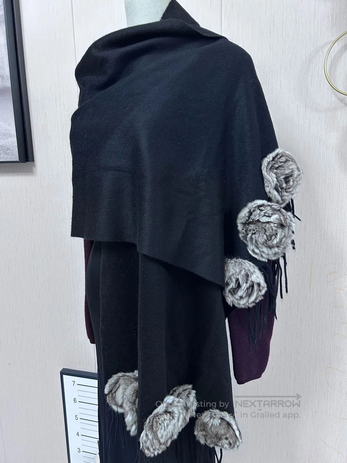 Fendi Fendi Totoro Cashmere Shawl. Size ONE SIZE - 3 Thumbnail