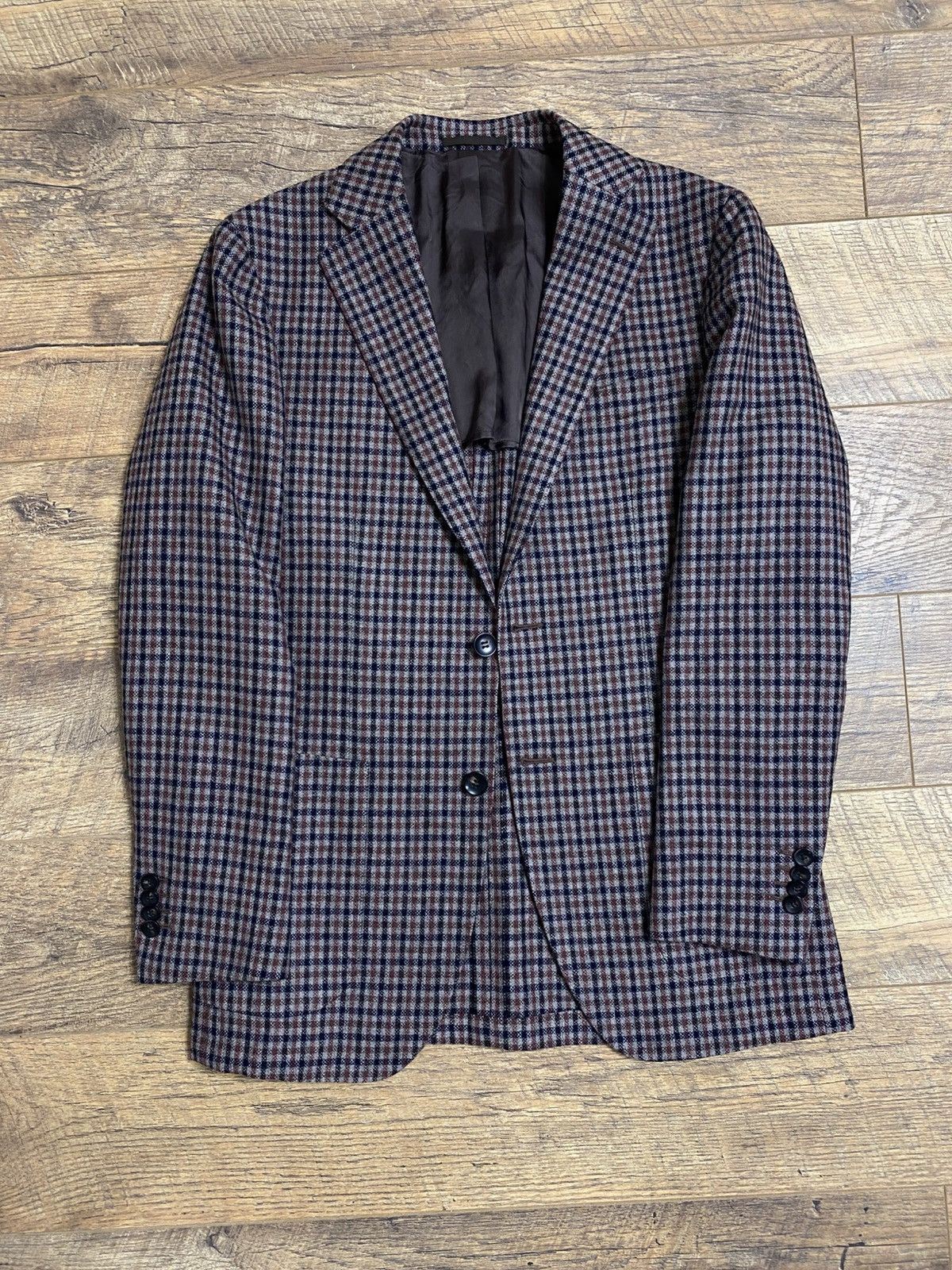 Suitsupply Suitsupply x Vitale Barberis Canonico Wool Check Blazer 48 Size 38R - 4 Thumbnail