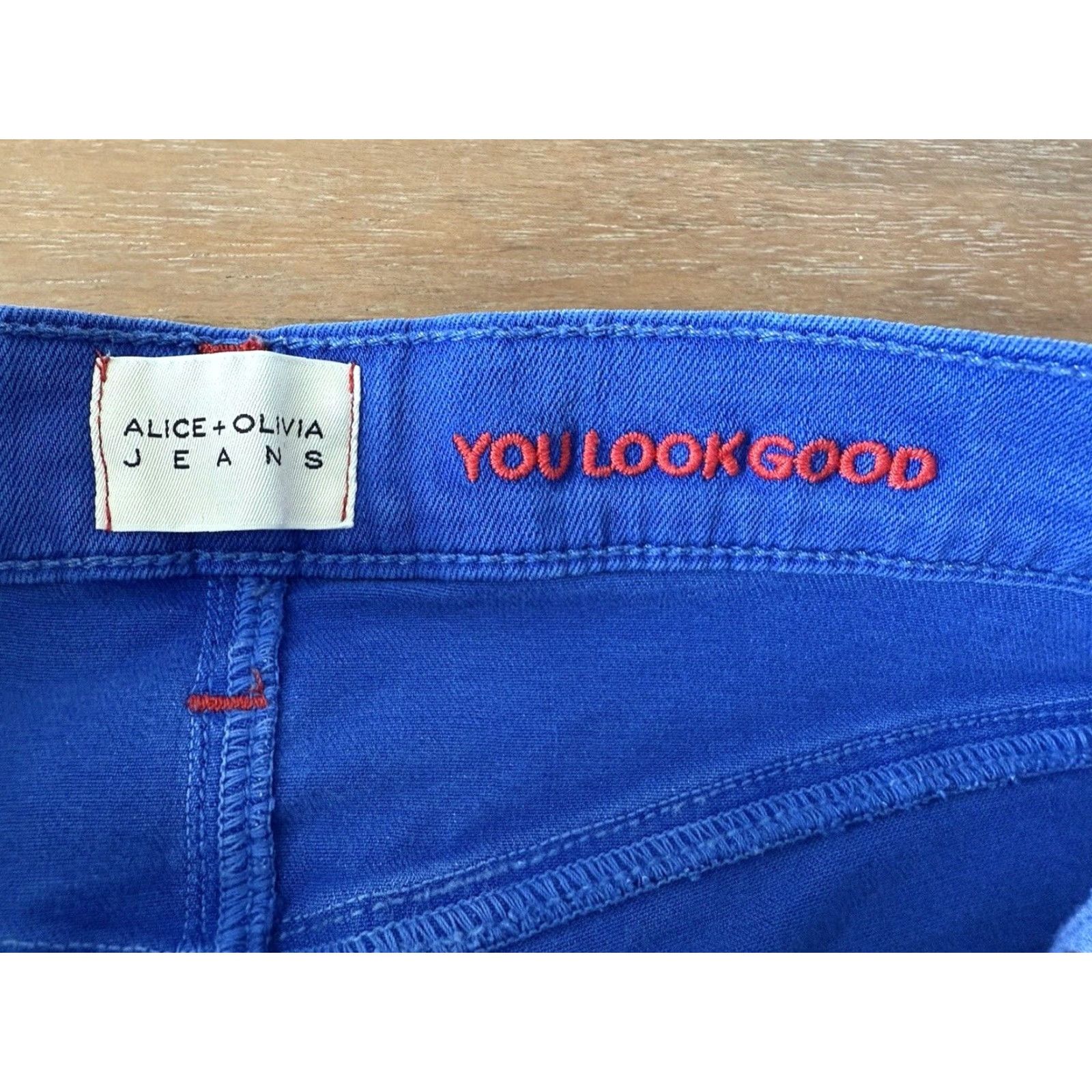 Alice + Olivia Alice + Olivia Jeans Womens 27 High Rise Ankle Skinny Blue Denim 5-Pocket Stretch Slim Modern USA Logo Women Size 27" / US 4 / IT 40 - 3 Thumbnail