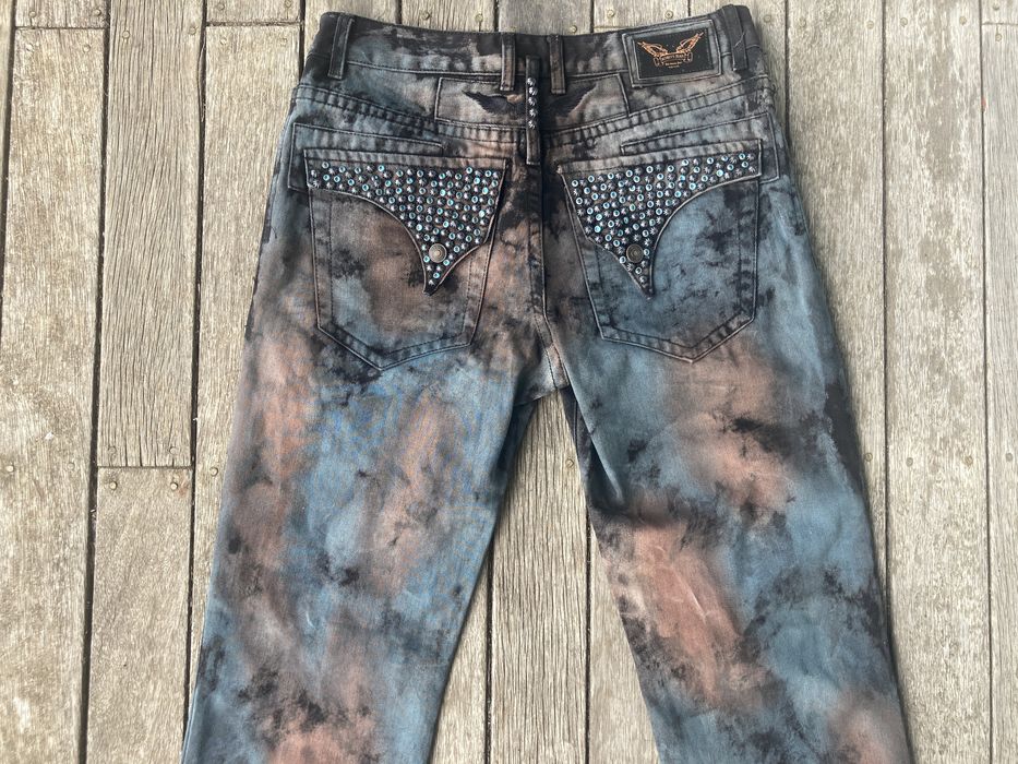 Robins Jeans Robin's Jean Winged Clay Acid Dye Studded Denim | Grailed